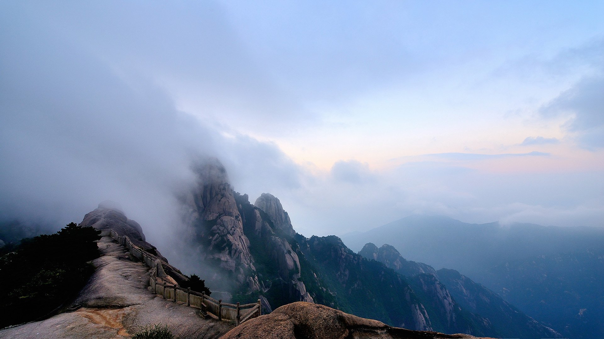 心静者高 风景 云雾 唯美 意境 古风