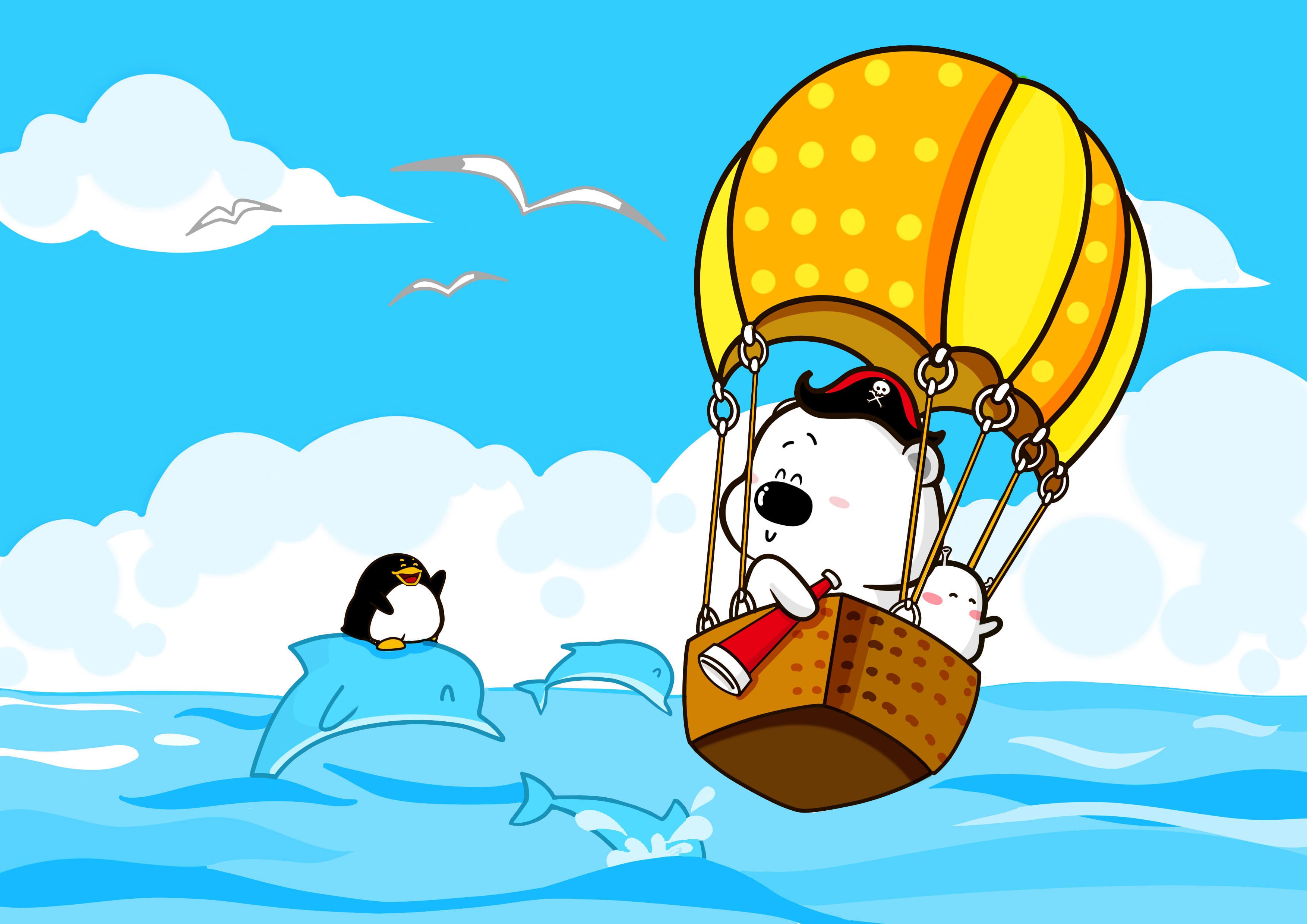 动漫卡通 小囧熊 手绘