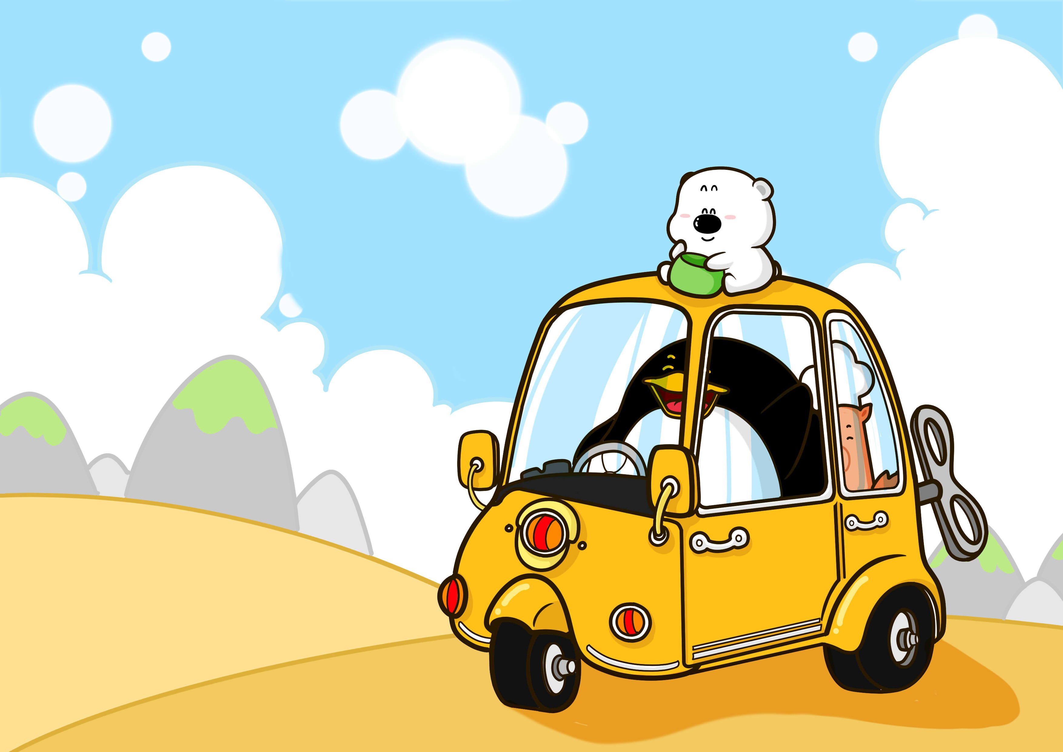 动漫卡通 小囧熊 手绘