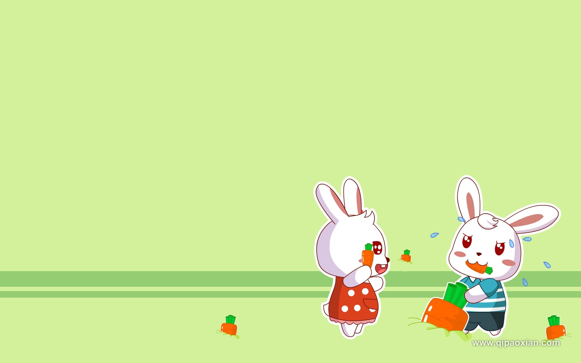 动漫 手绘 兔小贝