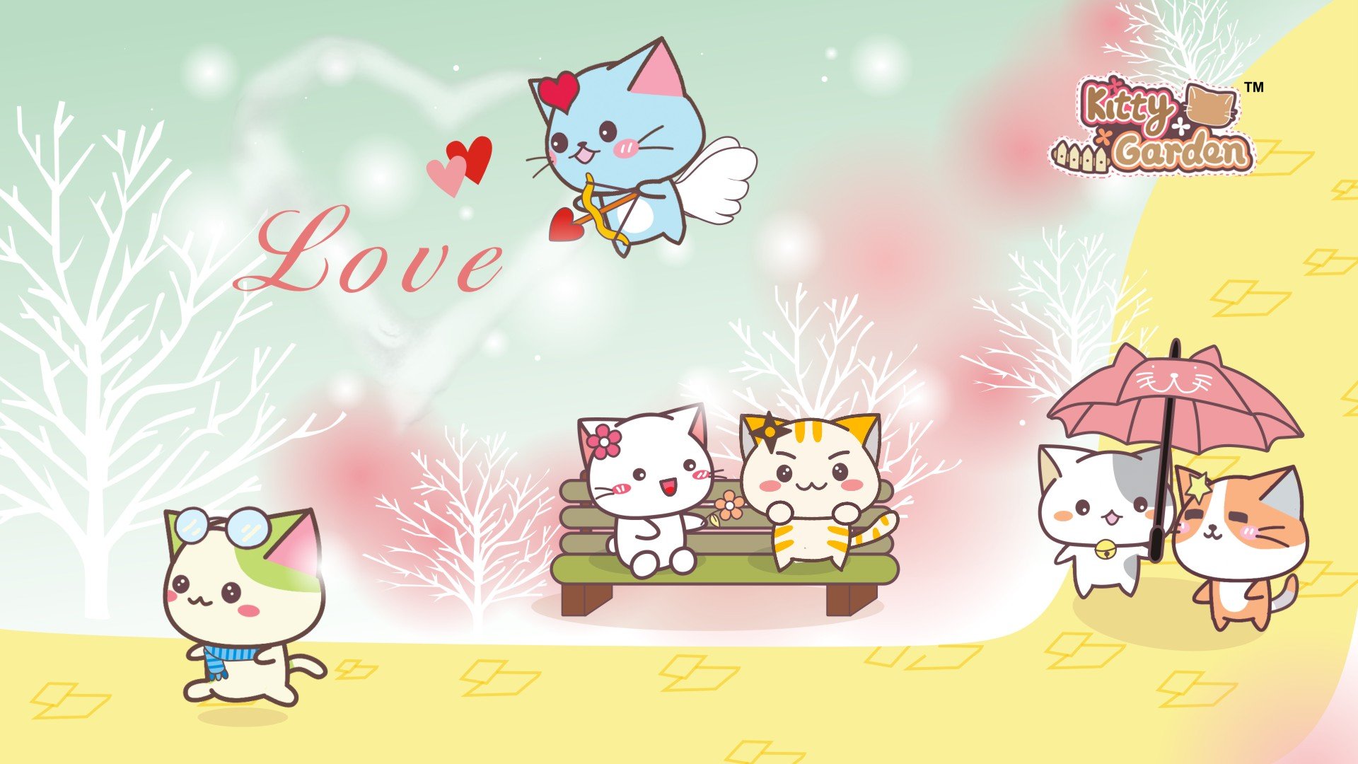 卡通 手绘 可爱 猫咪 KG猫咪乐园  Kitty Garden 猫咪乐园