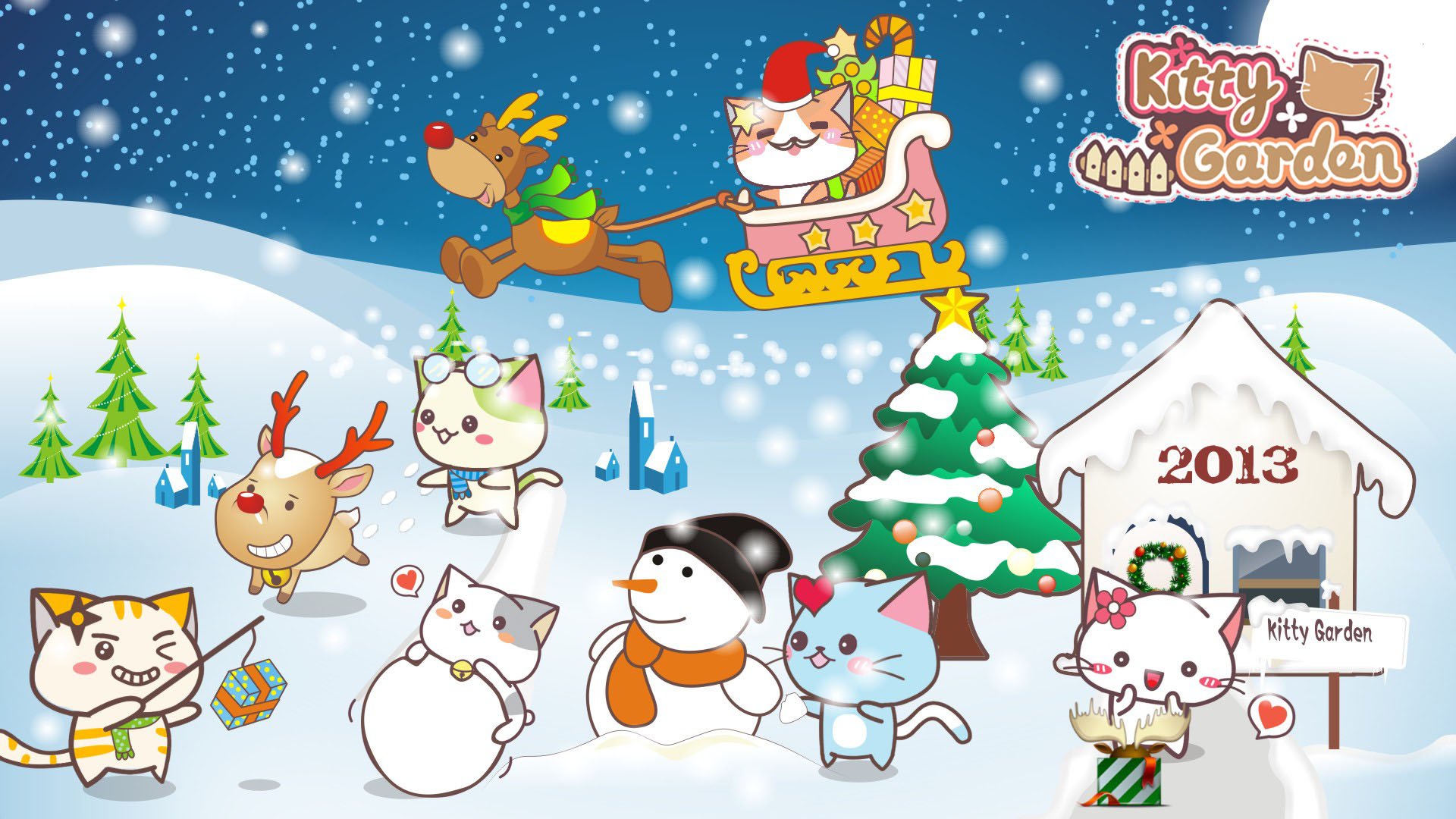 卡通 手绘 可爱 猫咪 KG猫咪乐园  Kitty Garden 猫咪乐园