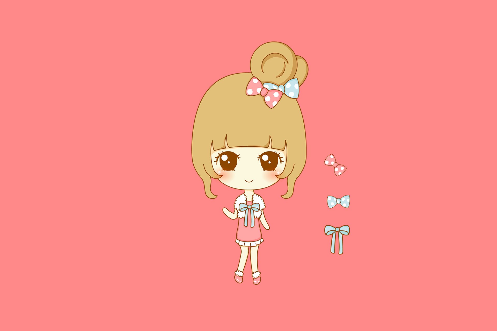 鬼鬼 鬼小妞 可爱 手绘 卡通 女孩 清新