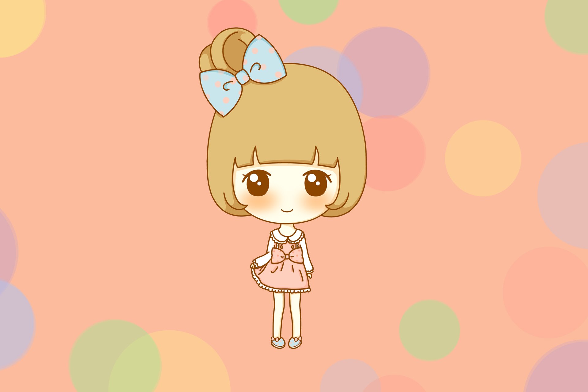 鬼鬼 鬼小妞 可爱 手绘 卡通 女孩 清新