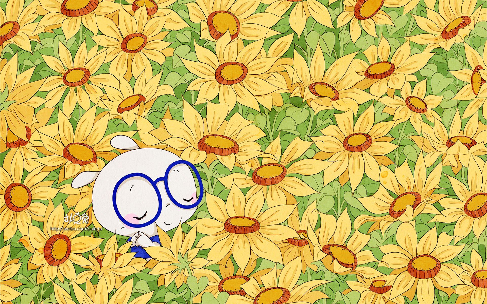 卡通 手绘 扑克兔