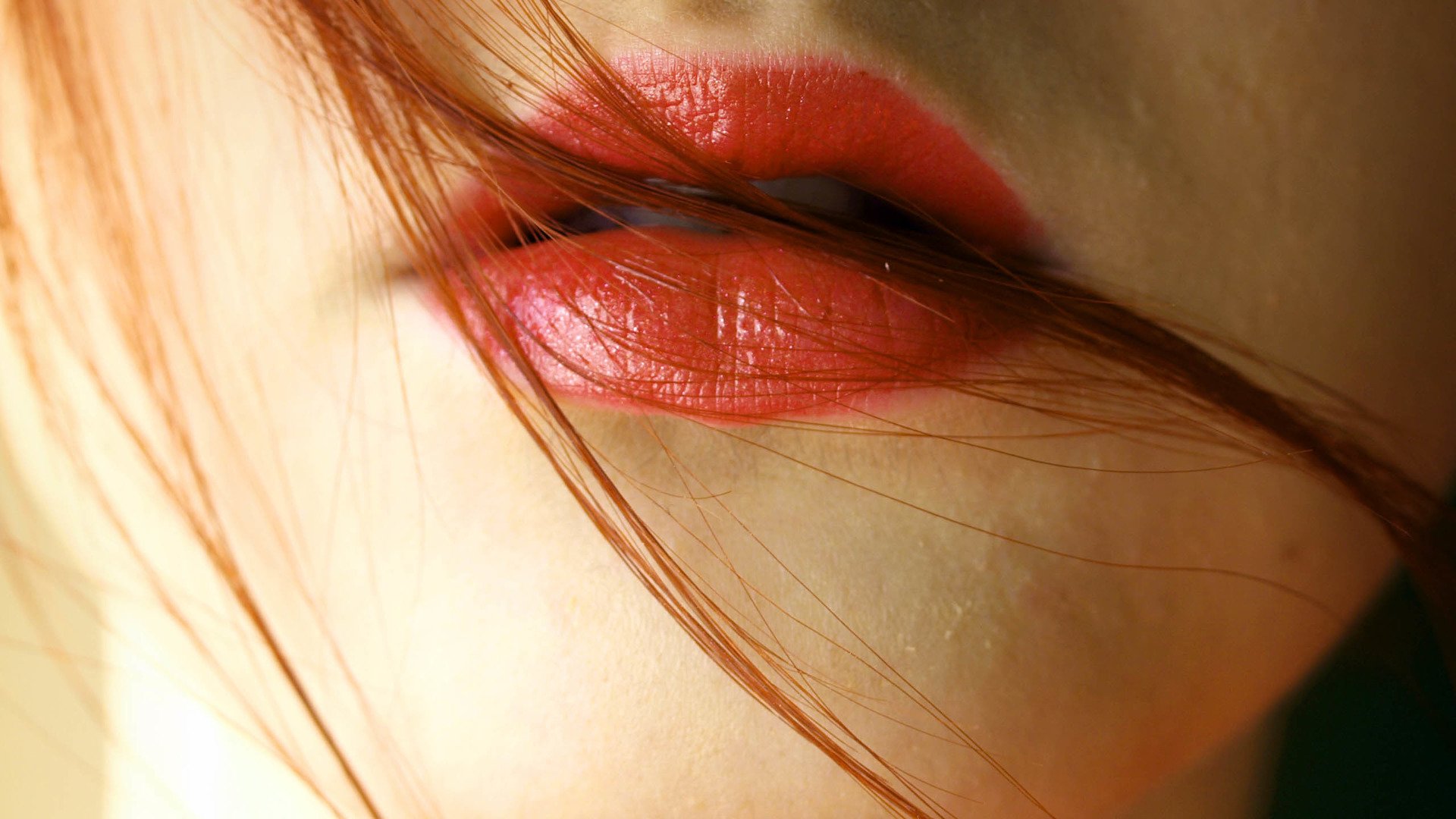 小清新 唯美 温馨 安静 美女 红唇