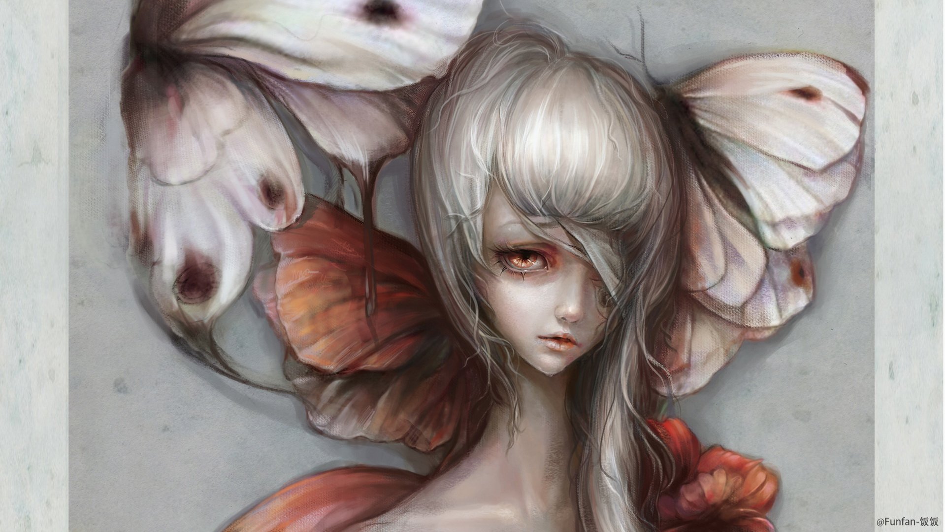 炫酷 另类 个性 简约 手绘 女孩 funfan