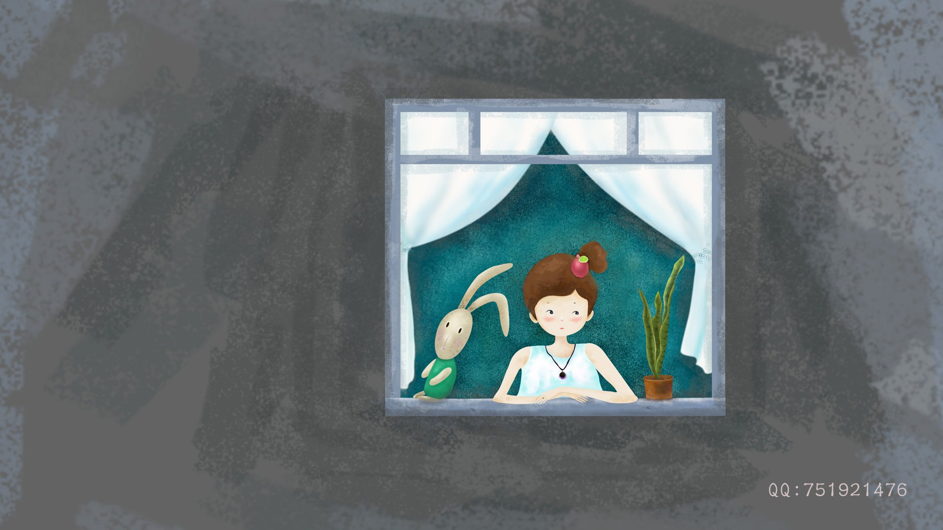 梦里飞插画 女孩 梦幻