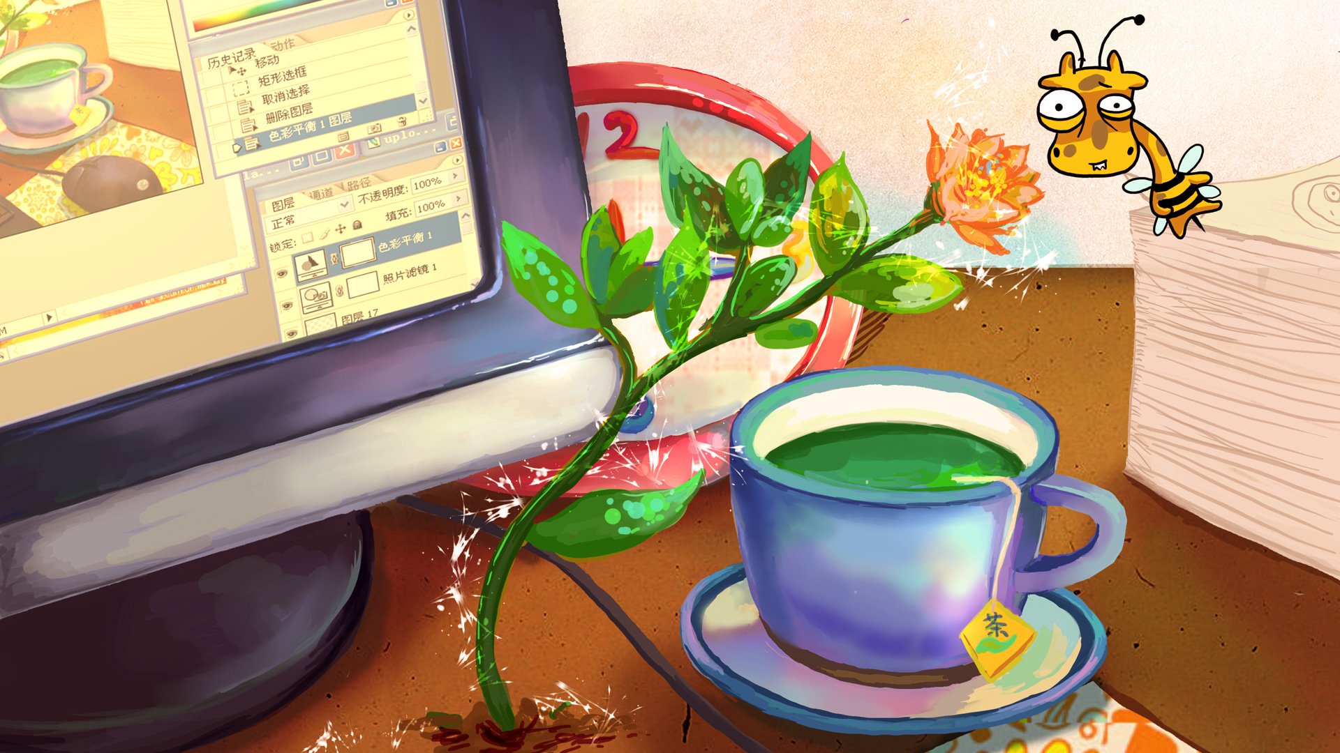 迷雾中的但丁 长颈鹿