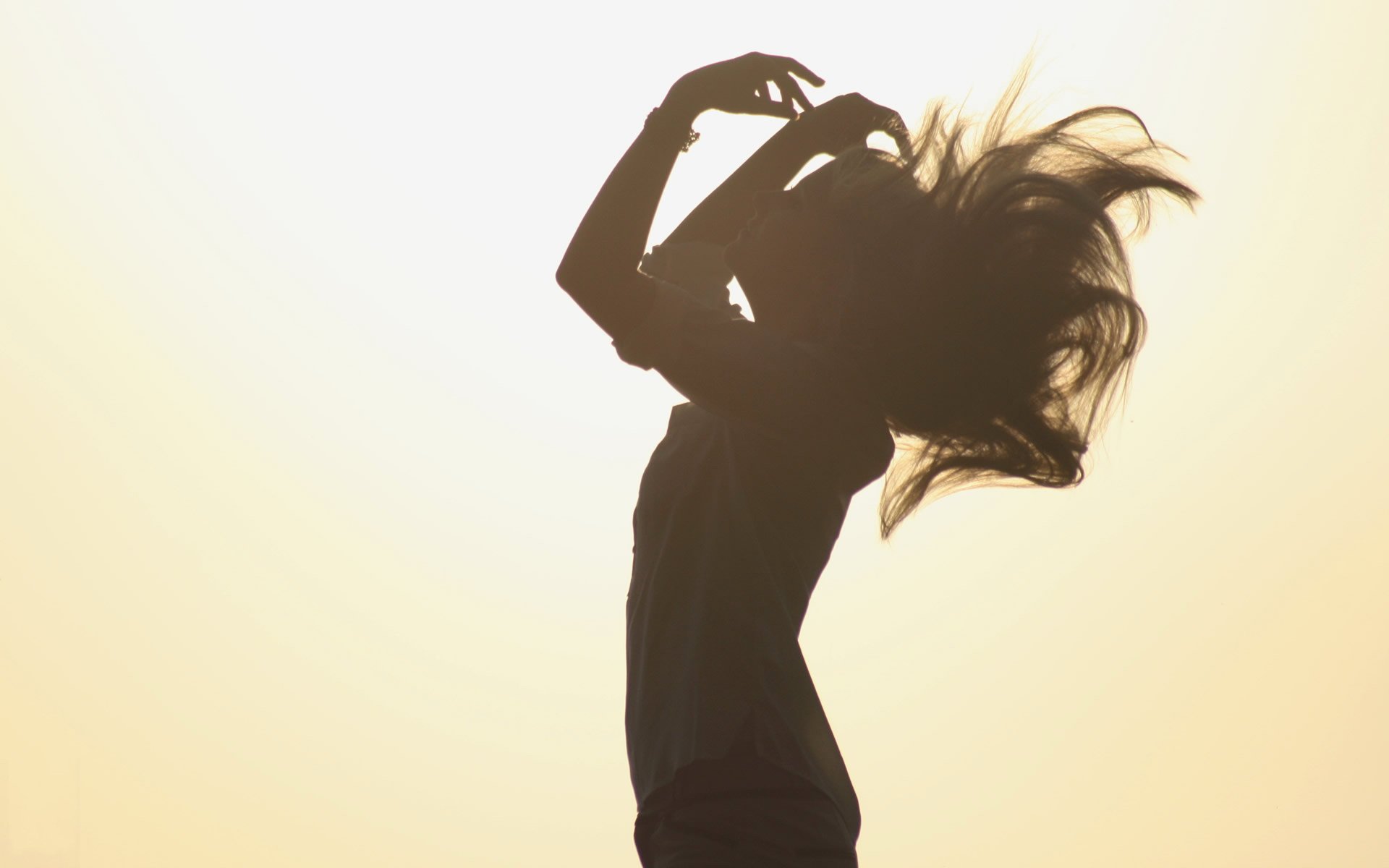 小清新 唯美 青春 美女 海边 跳跃