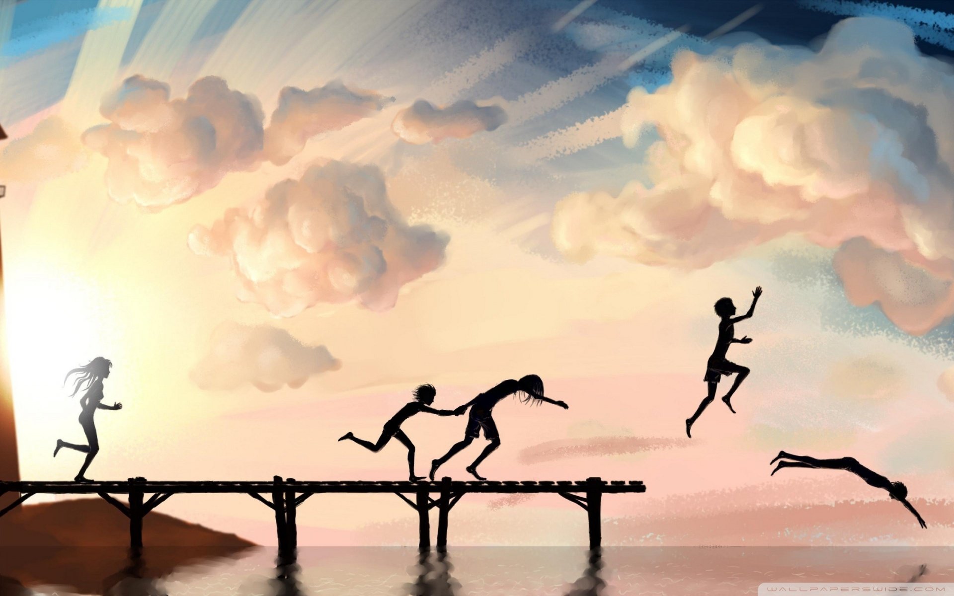 小清新 唯美 跳跃 青春