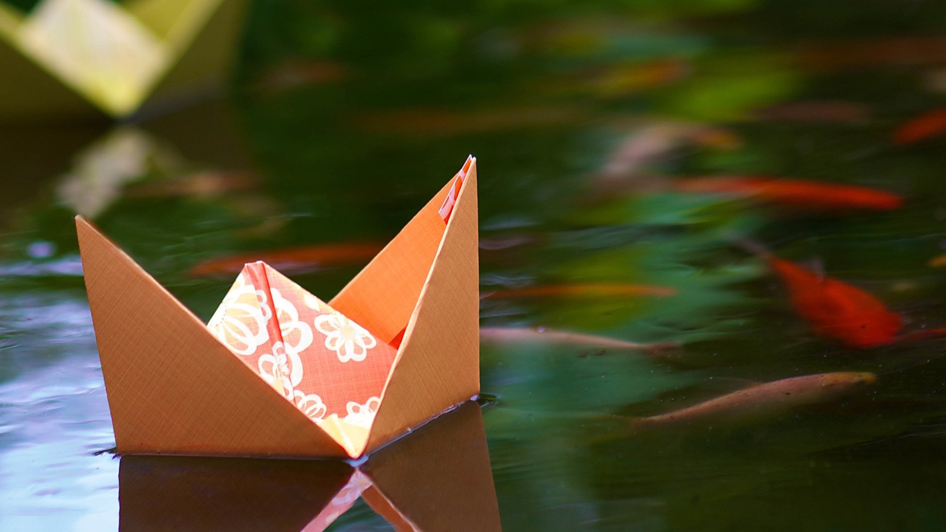小清新 唯美 折纸 愿望 心愿 纸船 小船