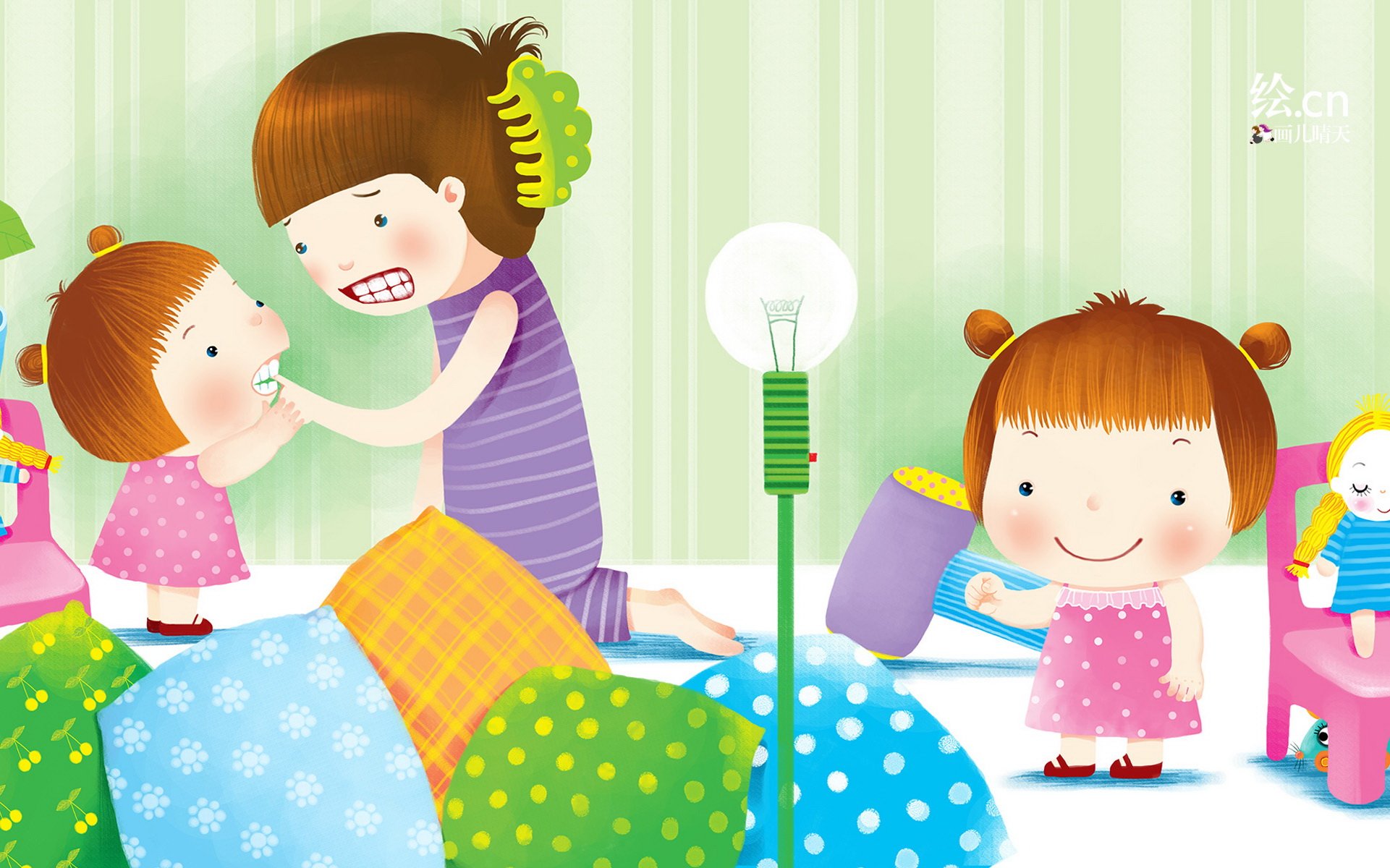 画儿晴天 童趣 手绘