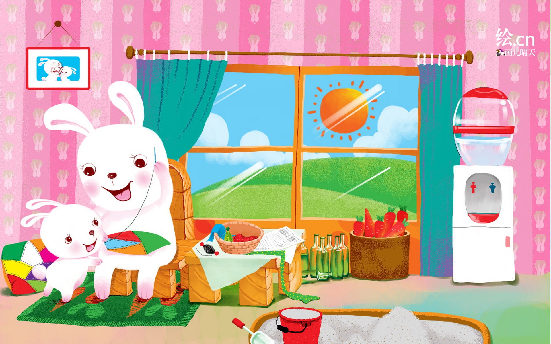 画儿晴天 童趣 手绘