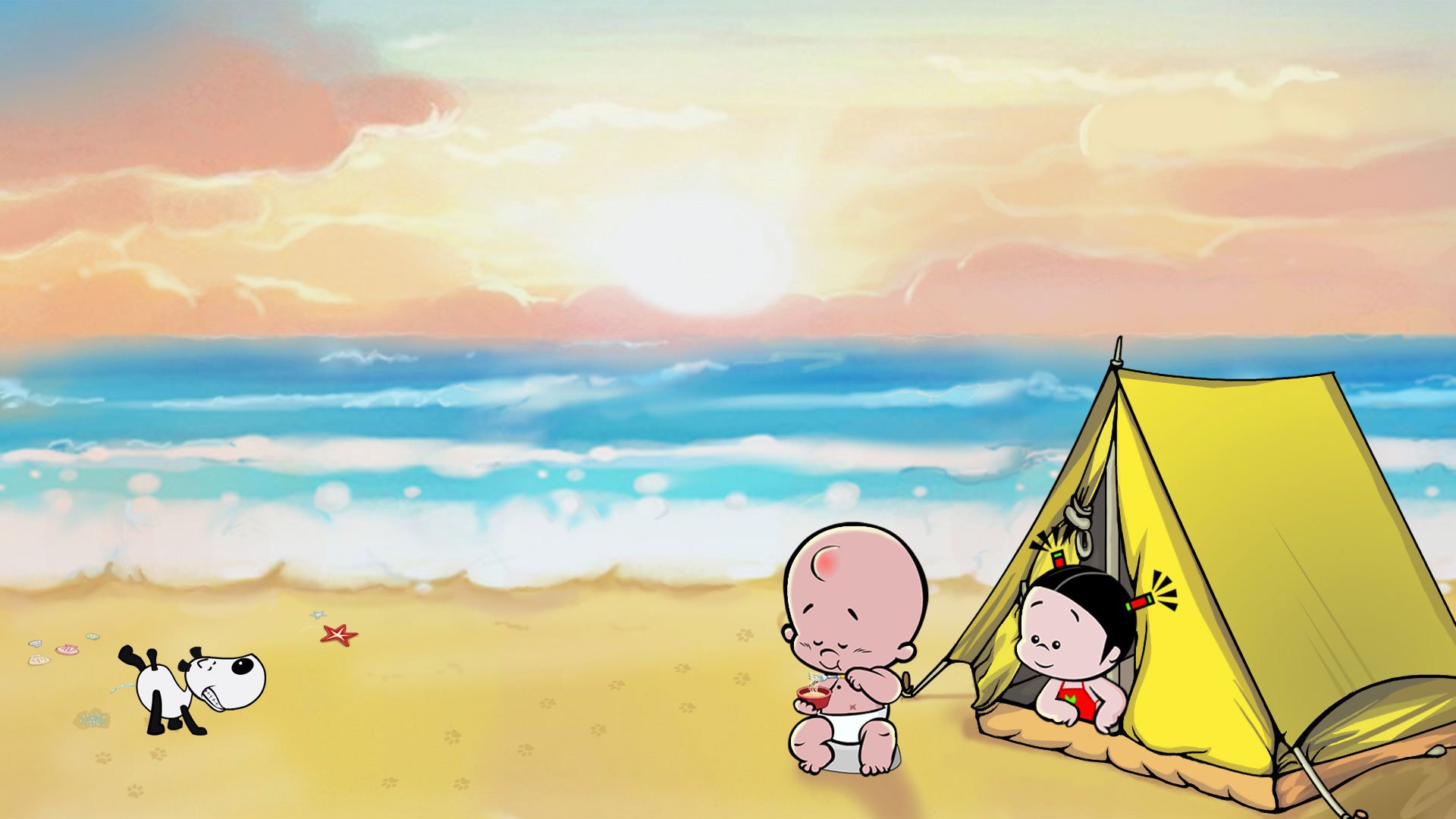 小破孩 卡通 手绘