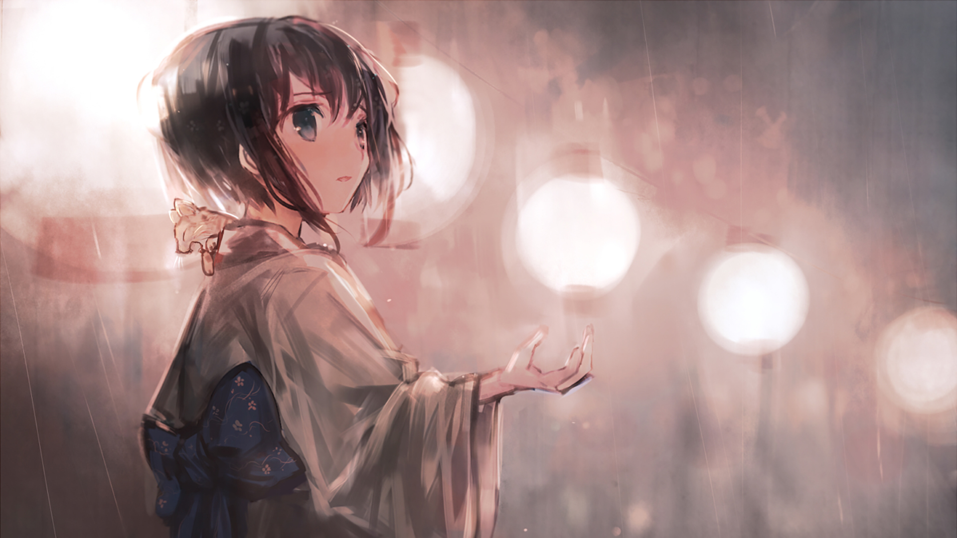 动漫 下雪 少女