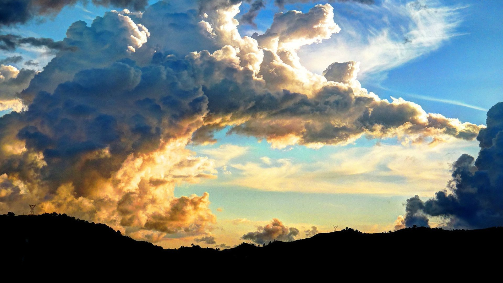 风景 自然风景 晚霞 云彩 高清