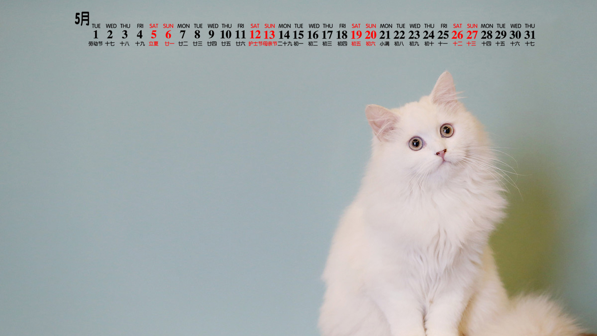 月历 2018年5月