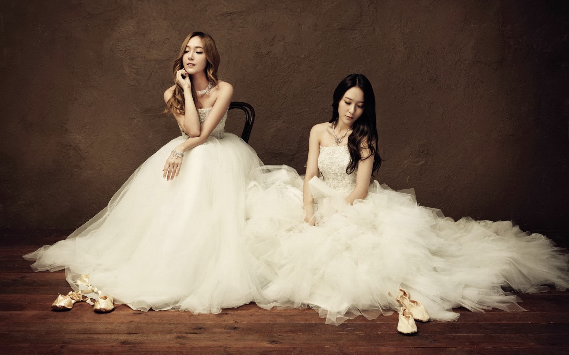 郑氏姐妹 郑秀妍 郑秀晶 美女 明星 宽屏