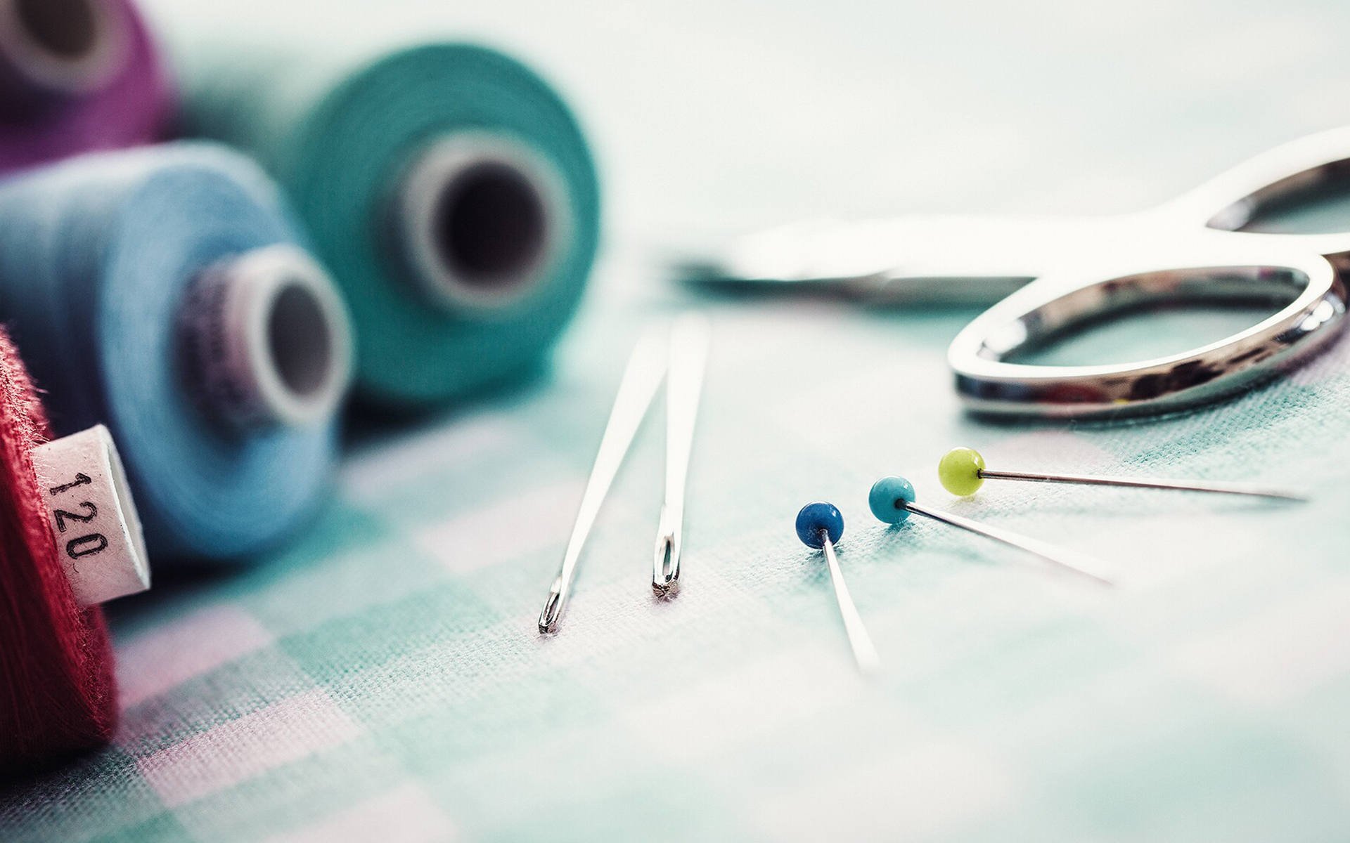 小清新 静物写真 针 线 剪刀 日系