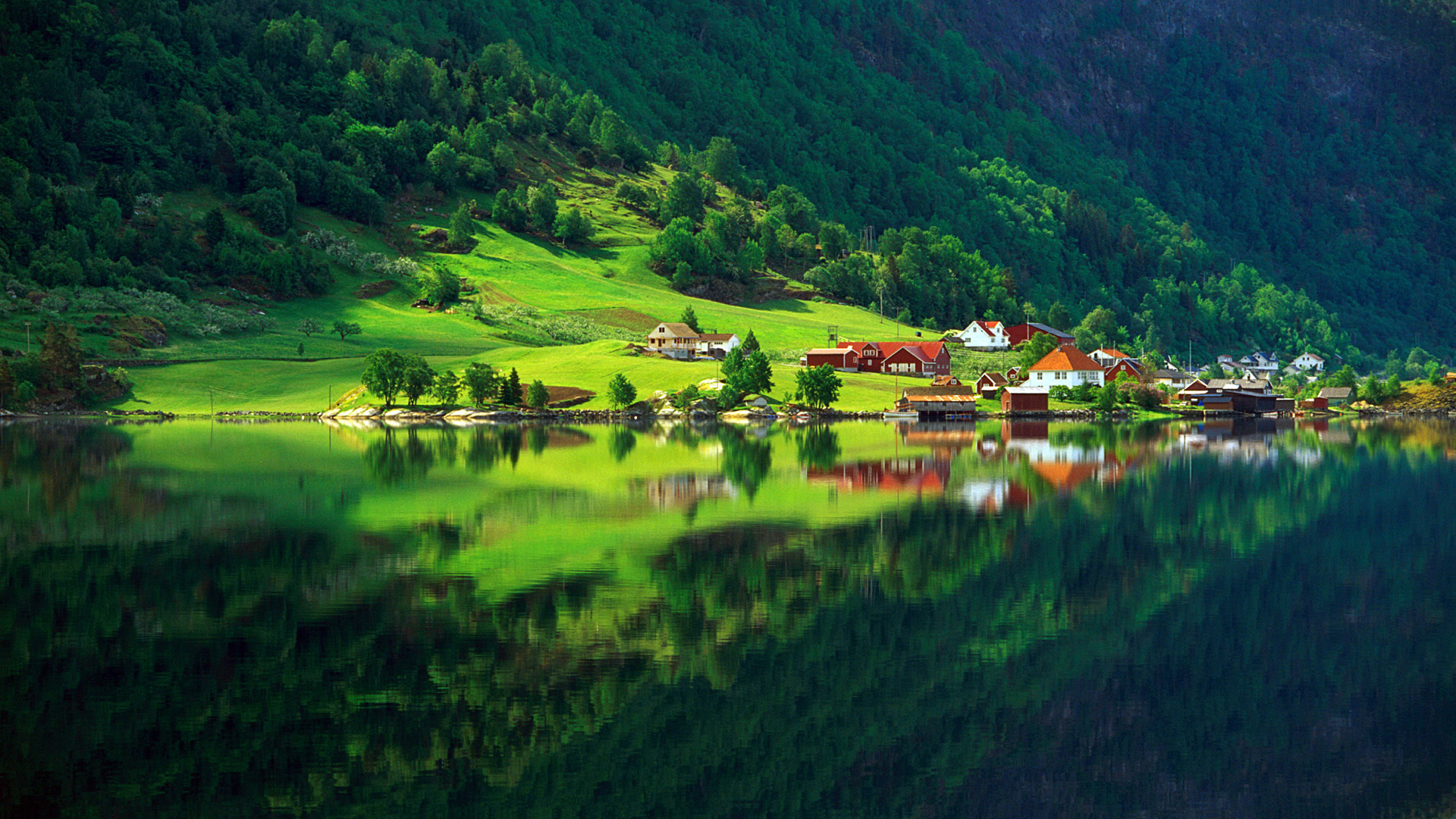 风景 湖泊 青山绿水