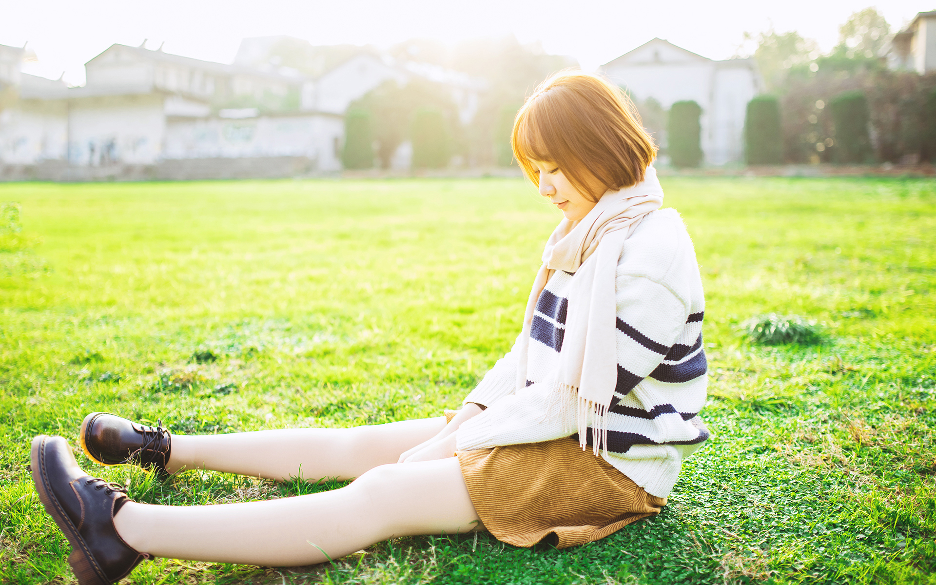 清纯 文艺 阳光 冬日 唯美 短发 治愈