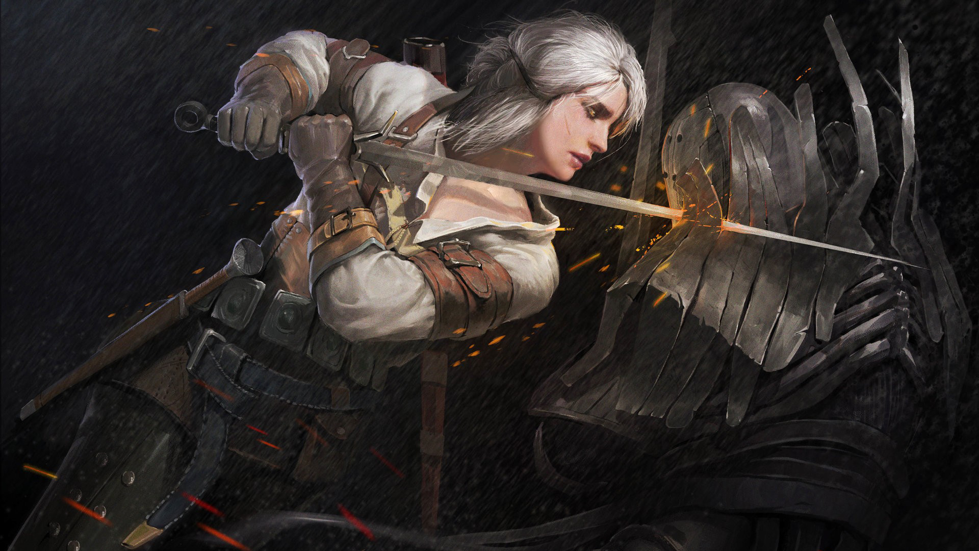 主机游戏 巫师3狂猎 剑士