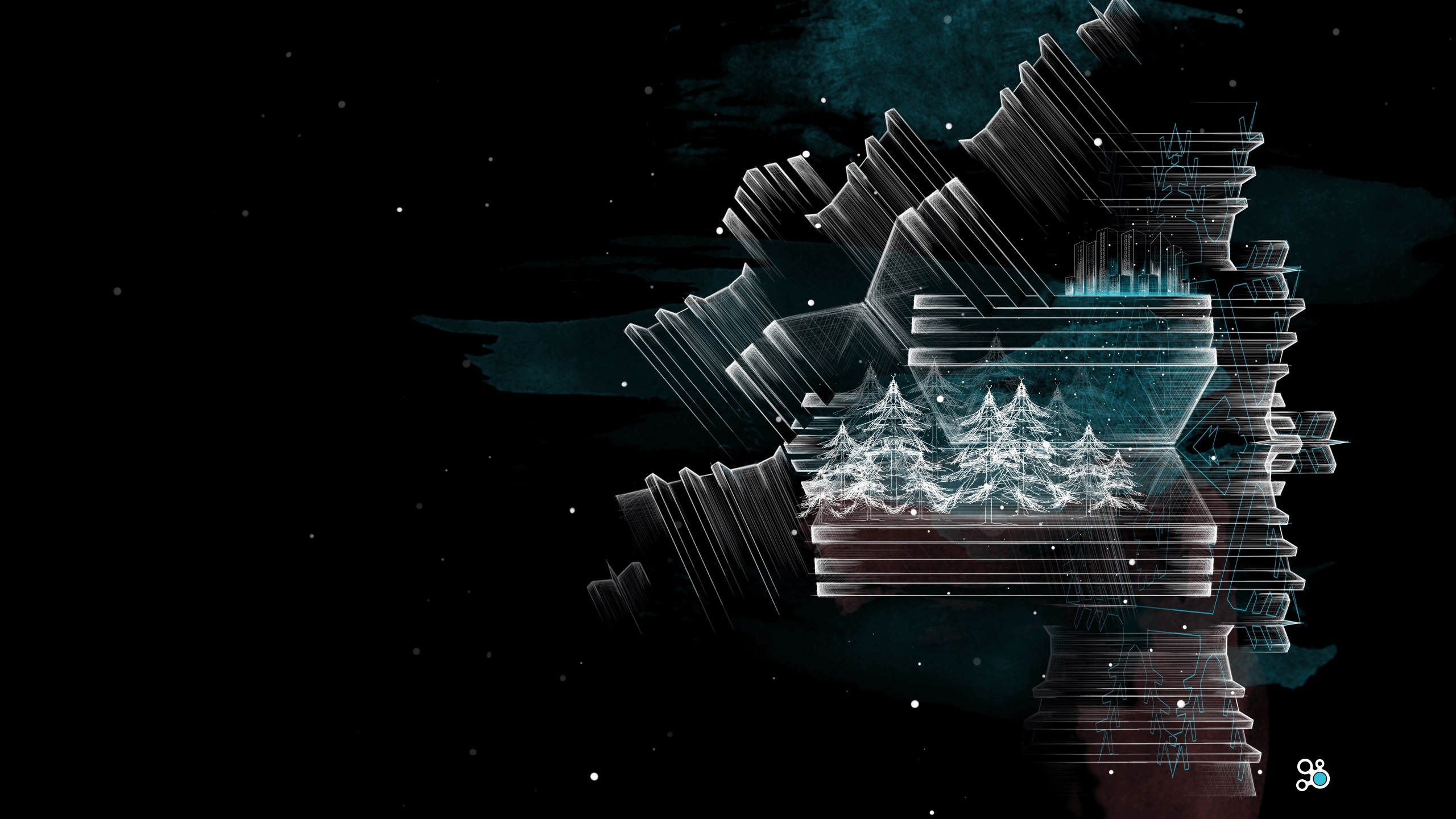 手绘 黑色系 线条