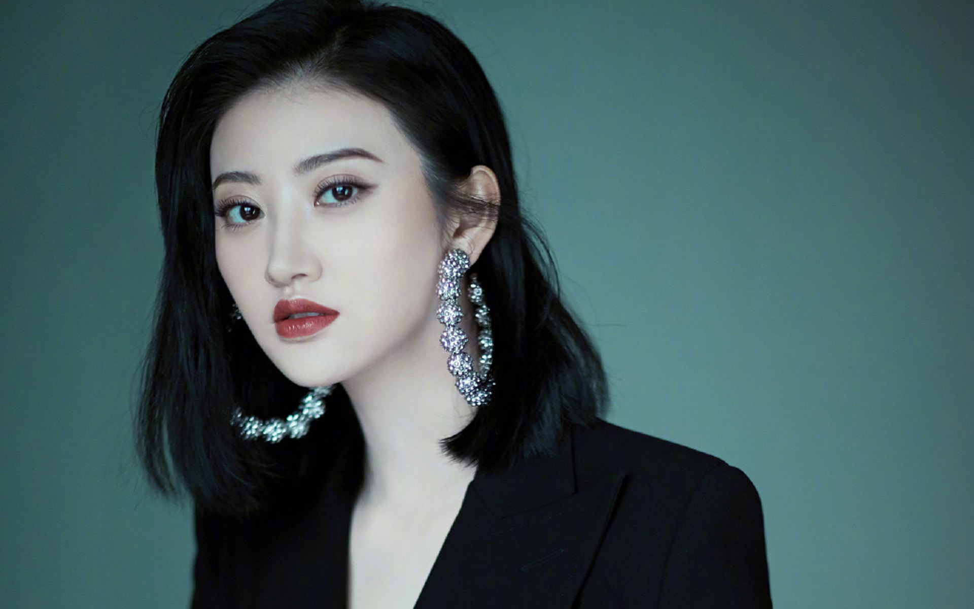 女明星 景甜 西装 OL