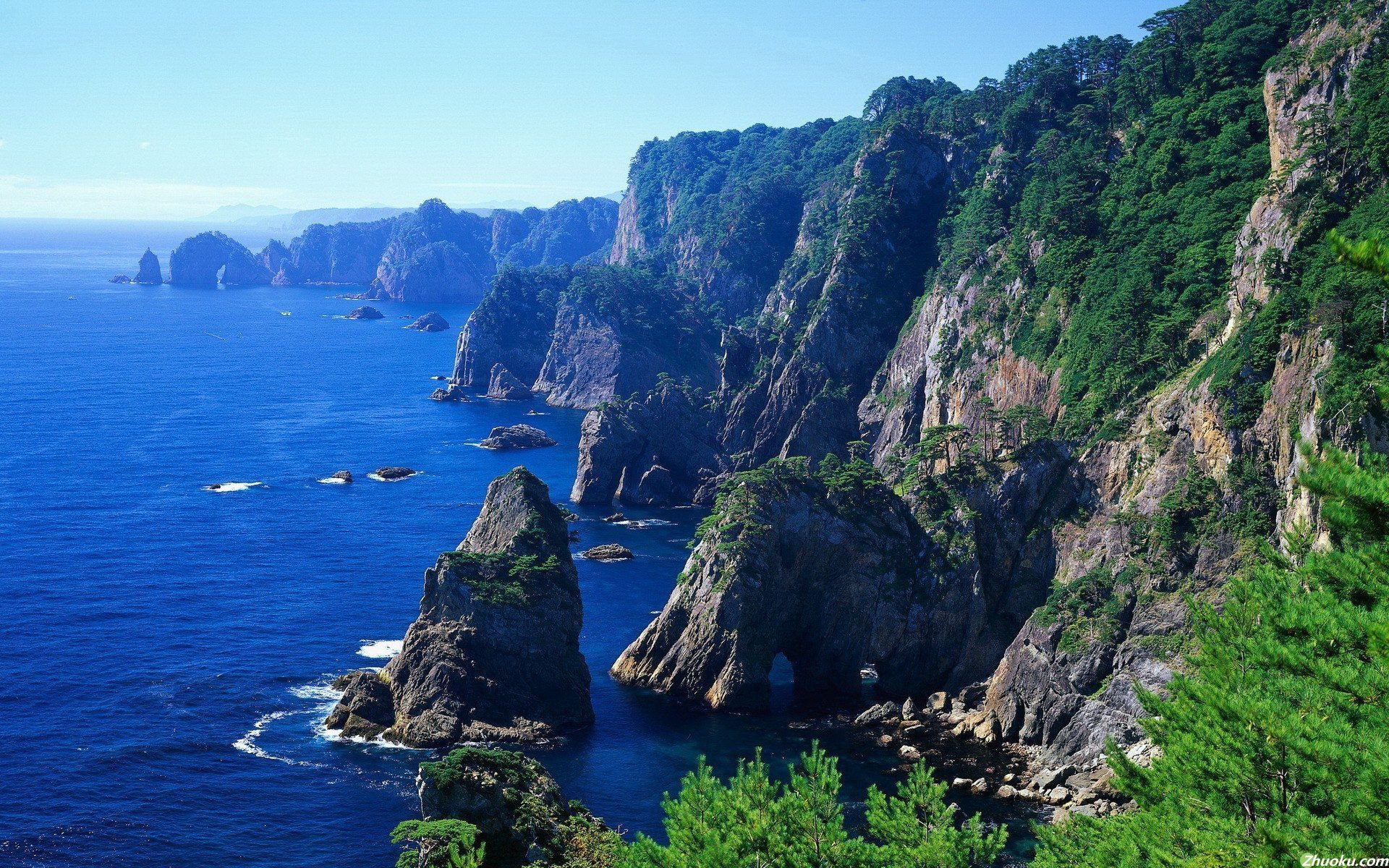 自然 大海 悬崖