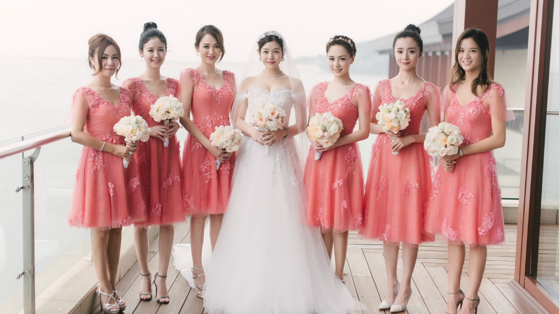 陈妍希伴娘团 伴娘