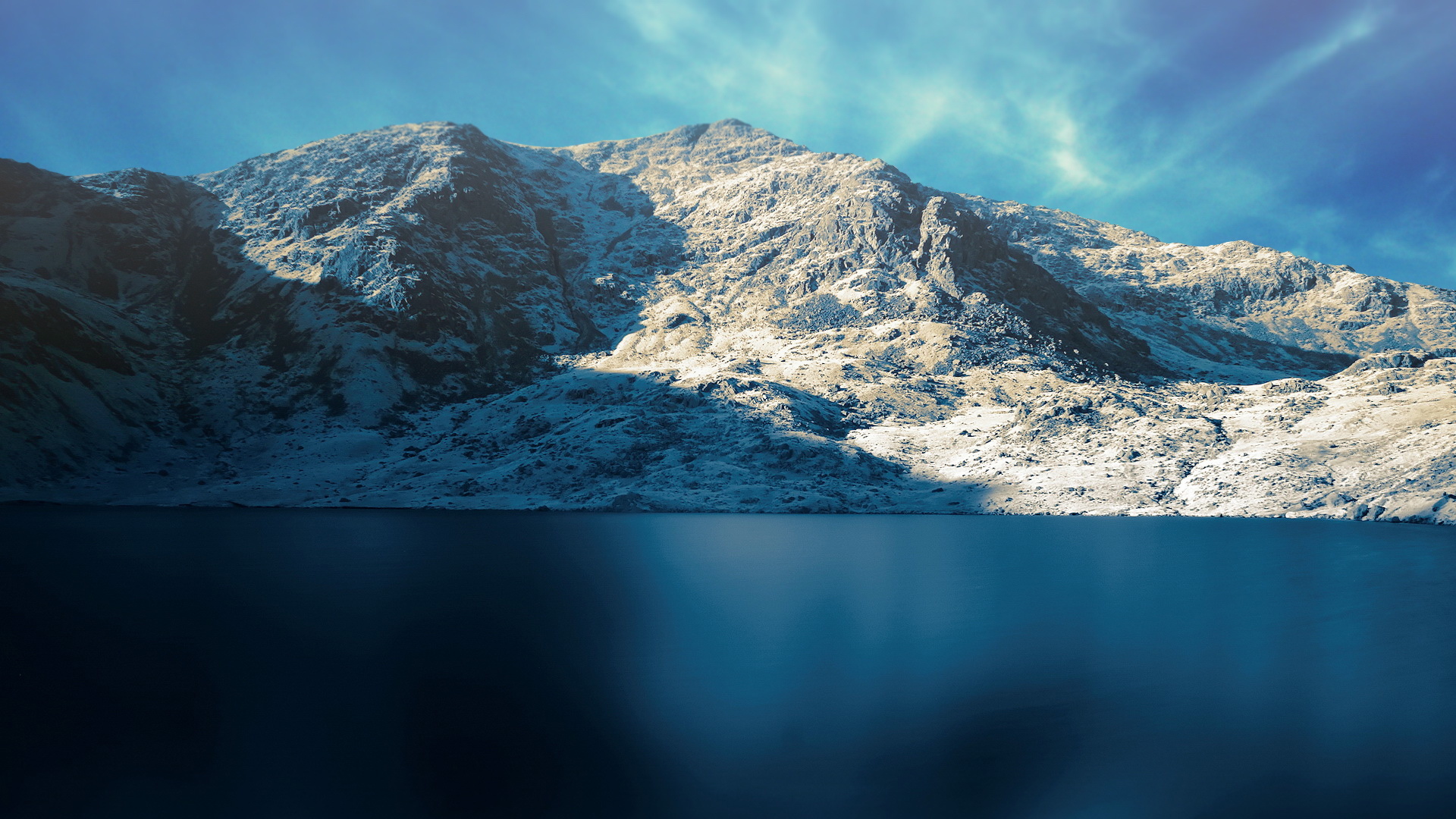 风景 山水 雪山 蓝天碧水