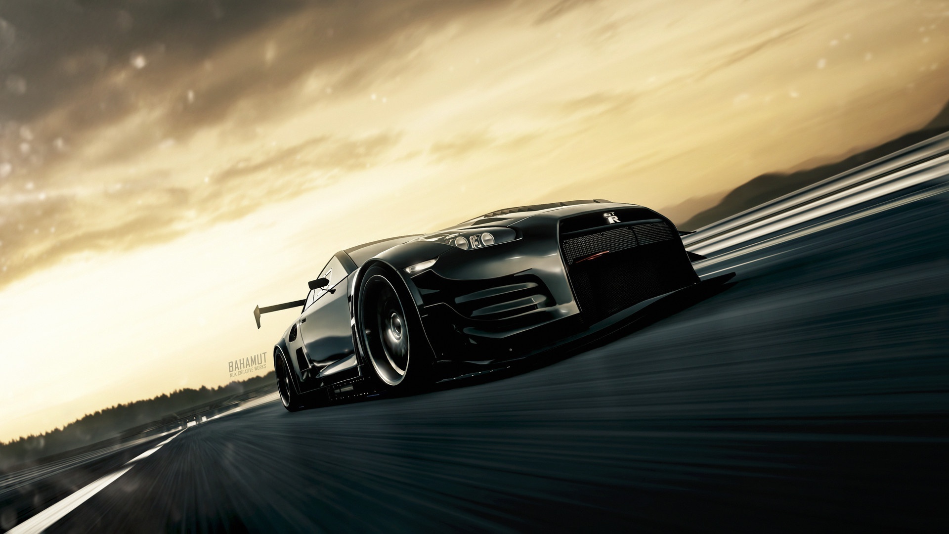 跑车 黑色 赛车 飞速