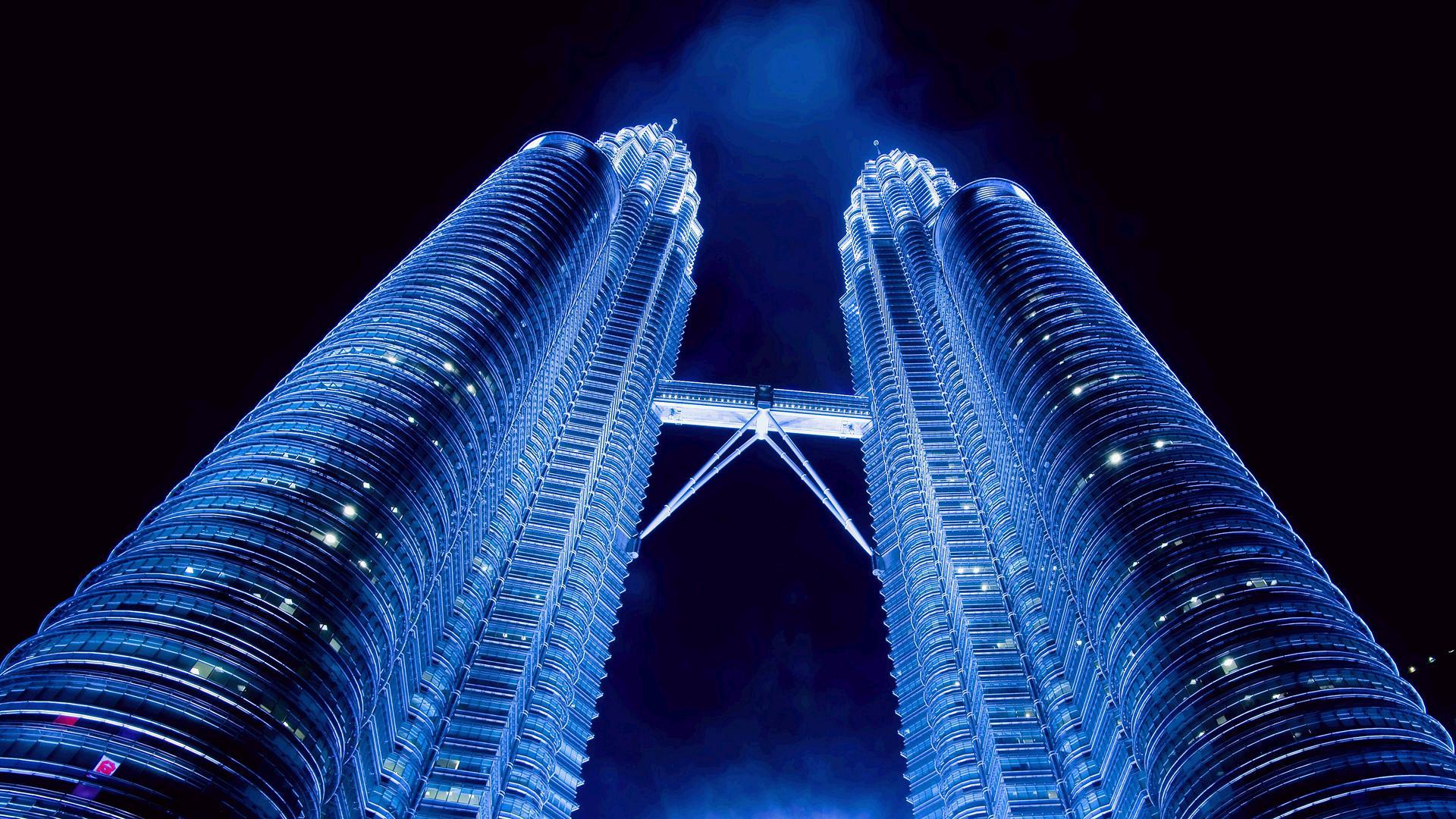 风景 城市夜景 高楼林立 夜色迷人