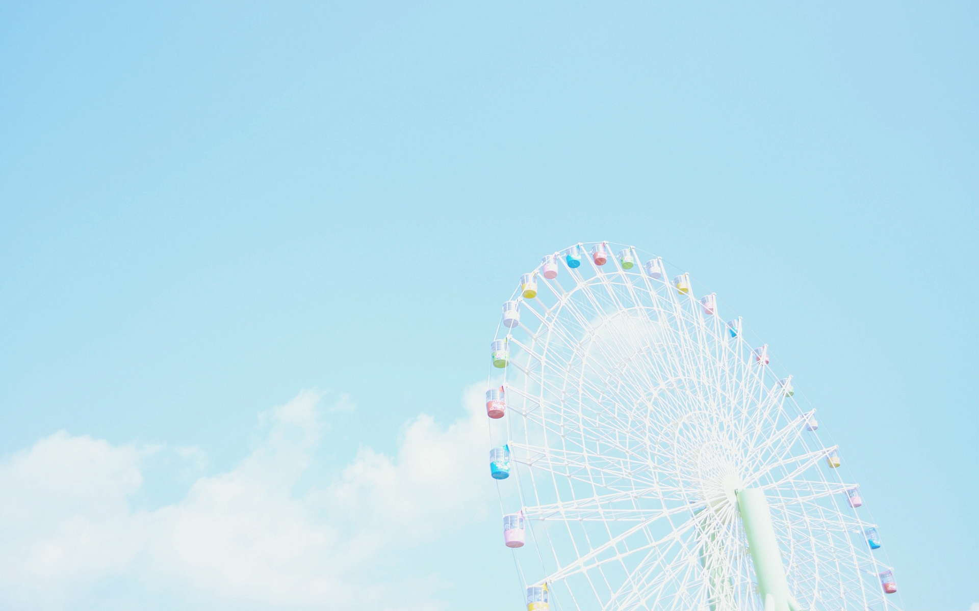 小清新 游乐场 摩天轮 日系