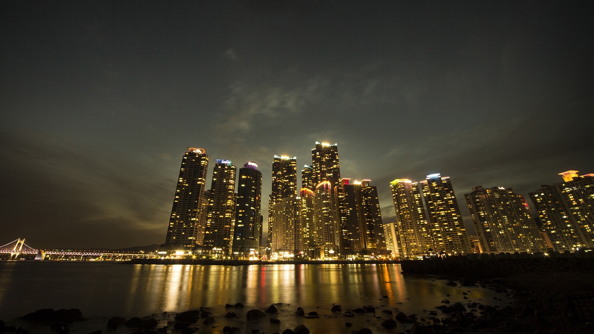 风景 城市夜景 韩国 釜山