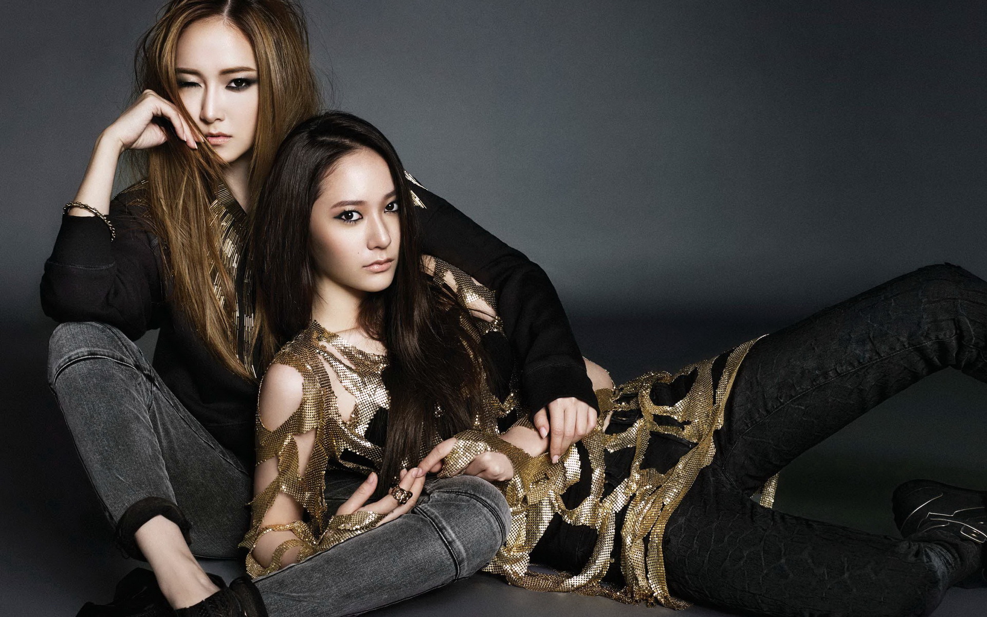 郑氏姐妹 郑秀妍 郑秀晶 美女 明星 宽屏