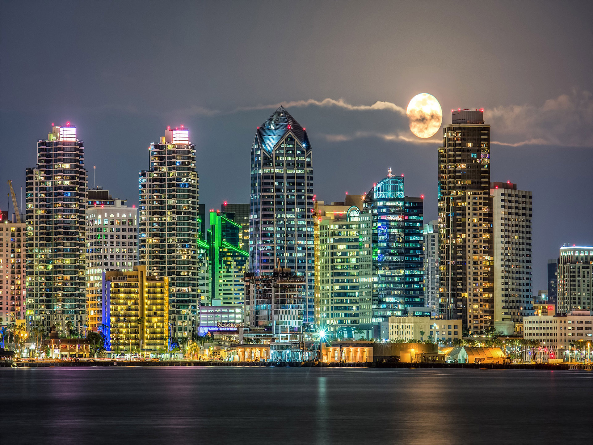 城市夜景  圣迭戈风景