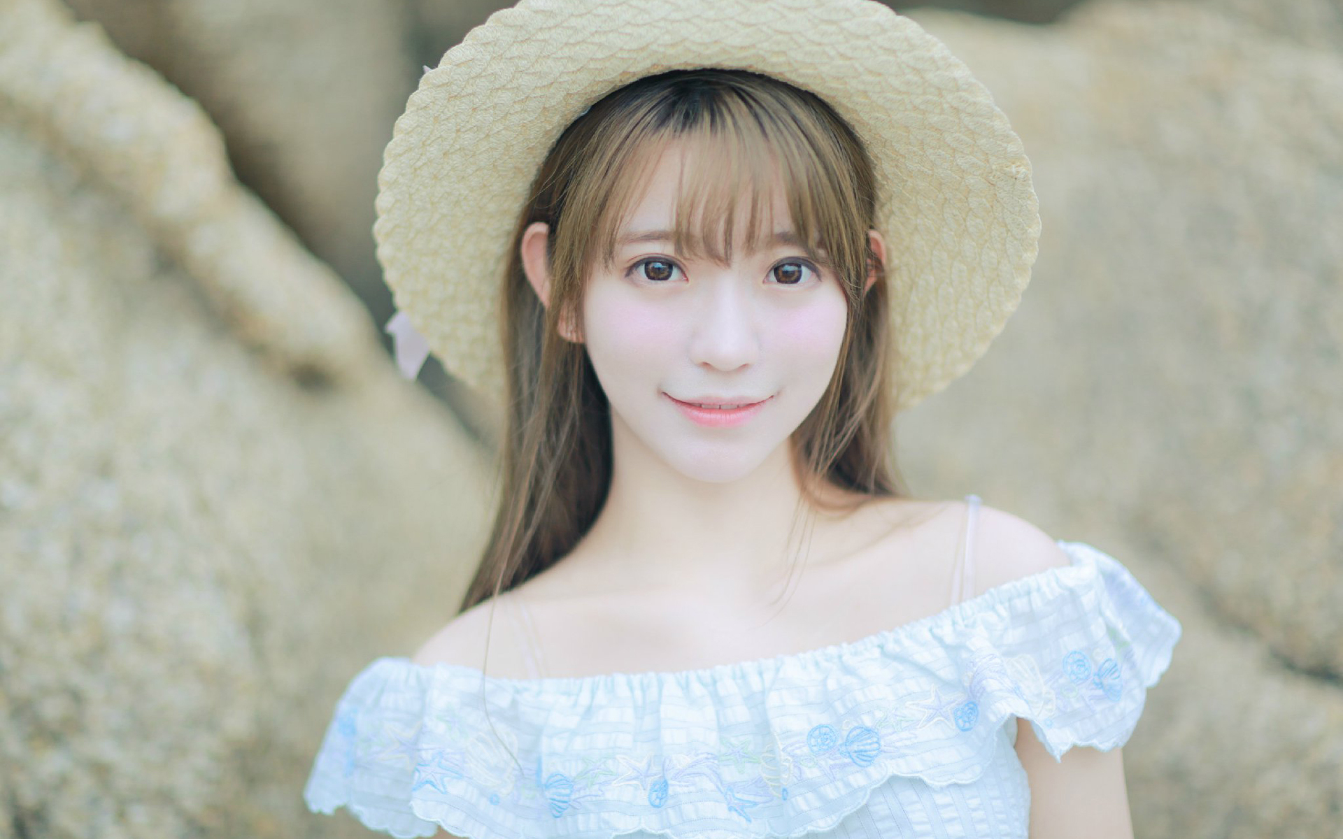 清纯 yurisa 甜美清新 太阳帽