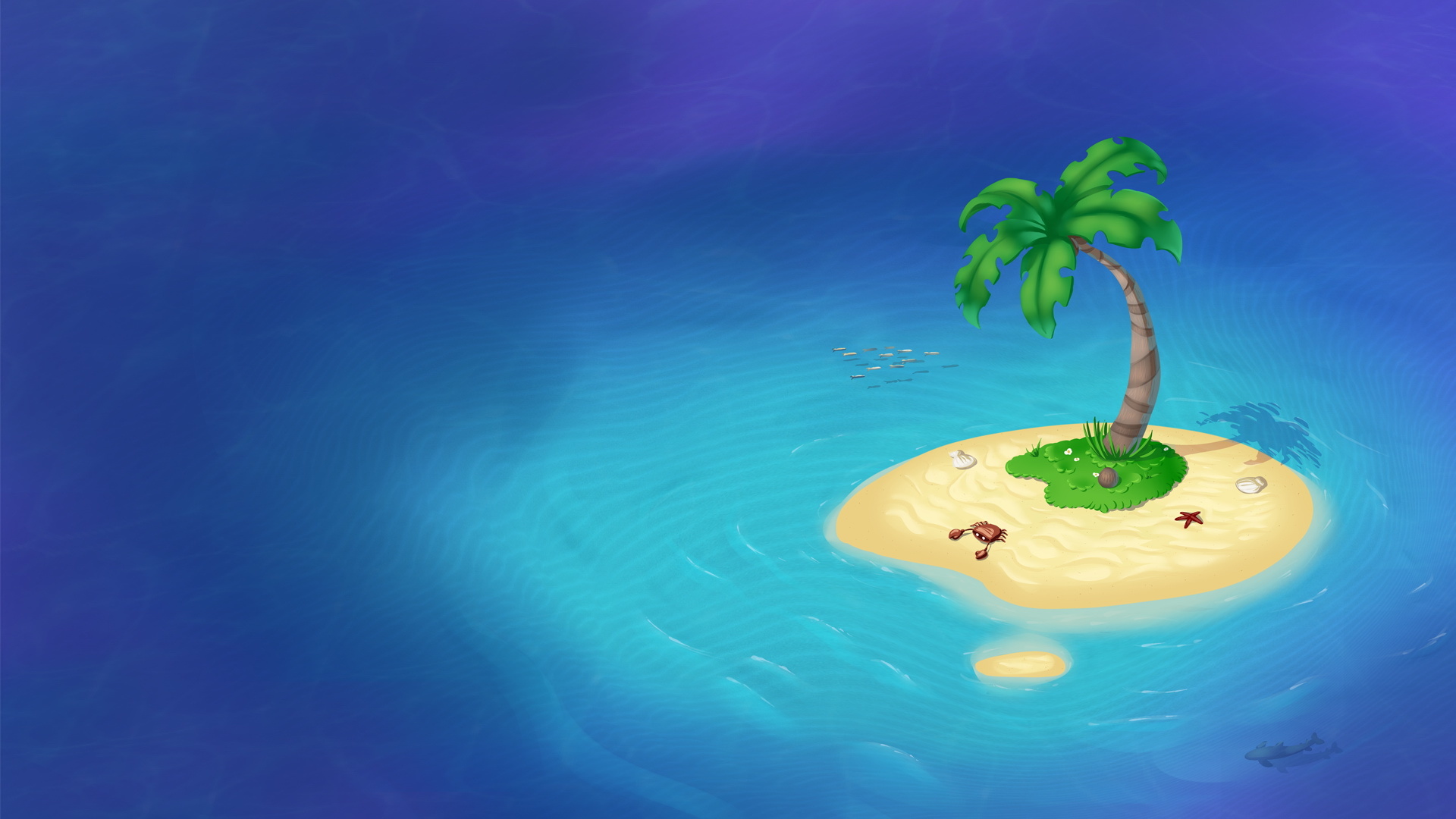 小岛 海岛 椰子树