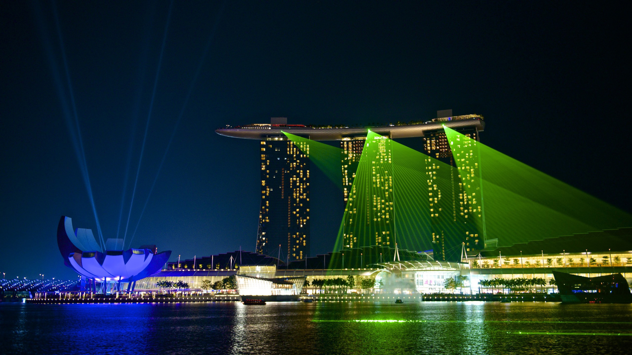 风景 城市夜景 新加坡 灯光 建筑
