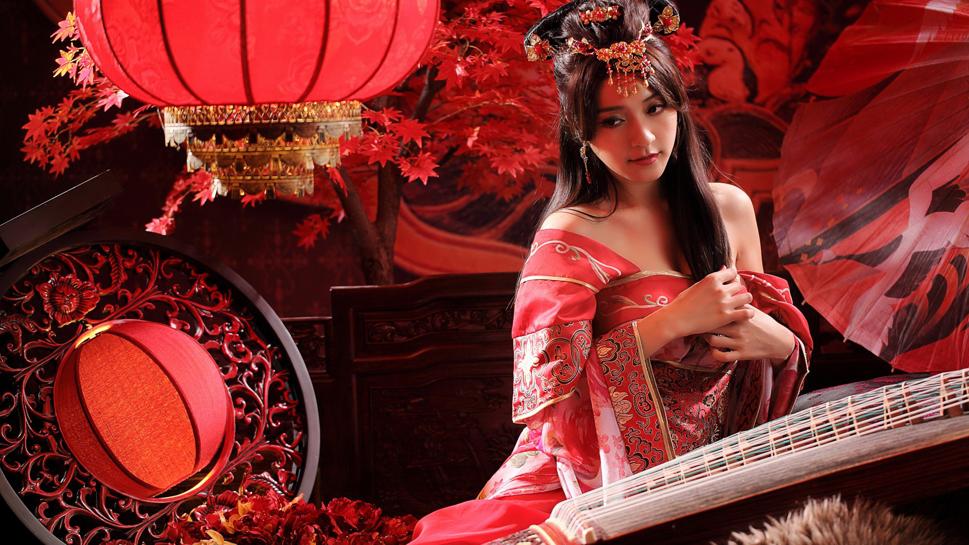 文艺古风 红色汉服