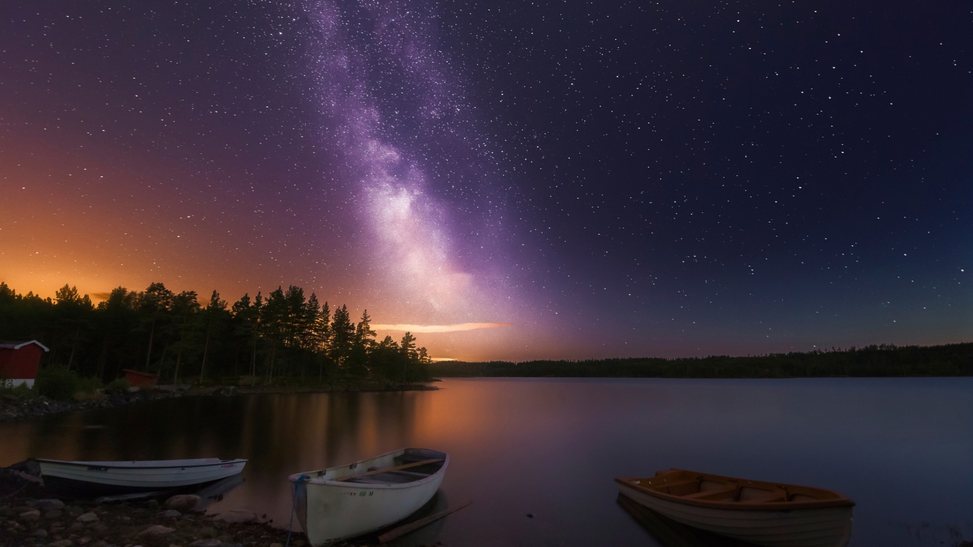 风景 自然风光 湖泊 星空