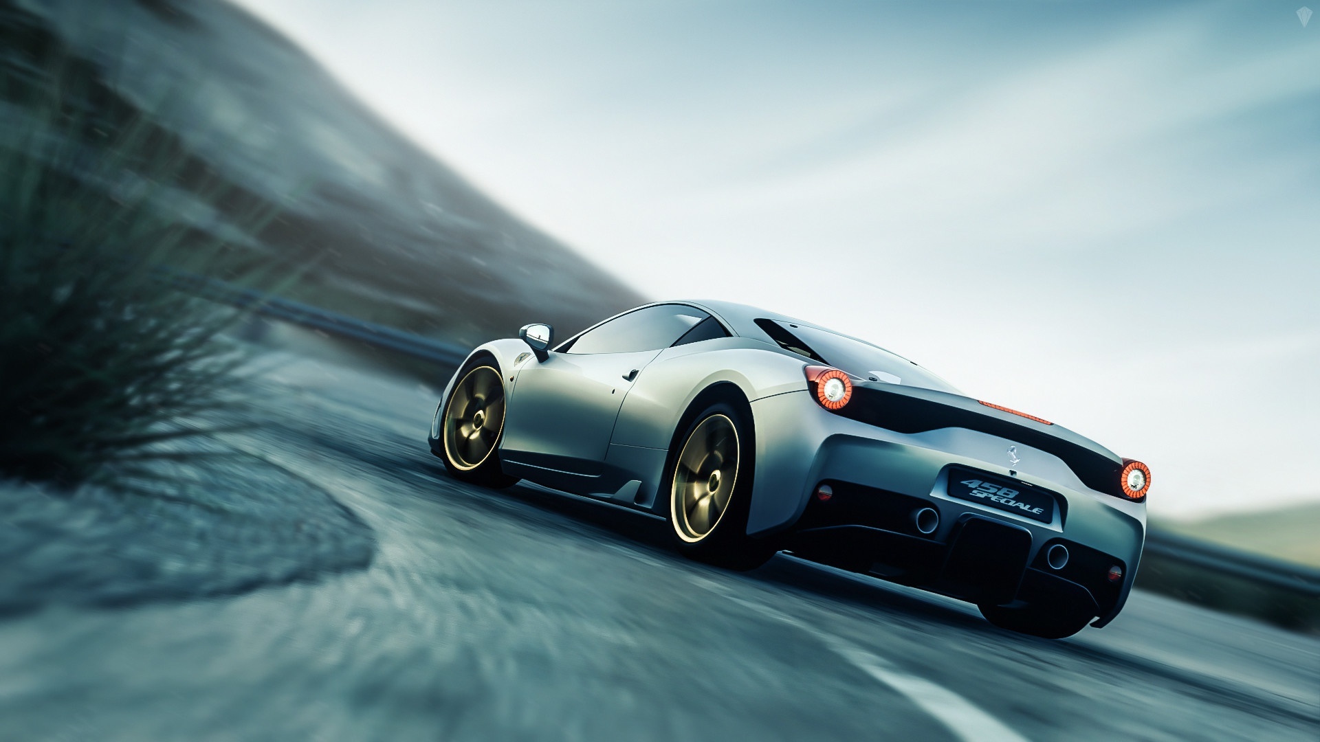 法拉利 跑车 名贵 银色