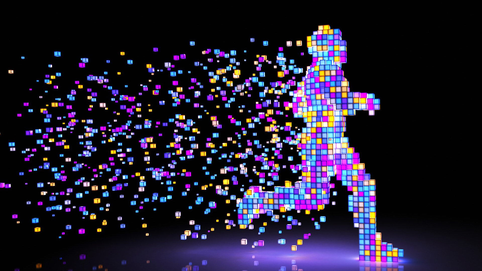 炫酷时尚 创意 像素的