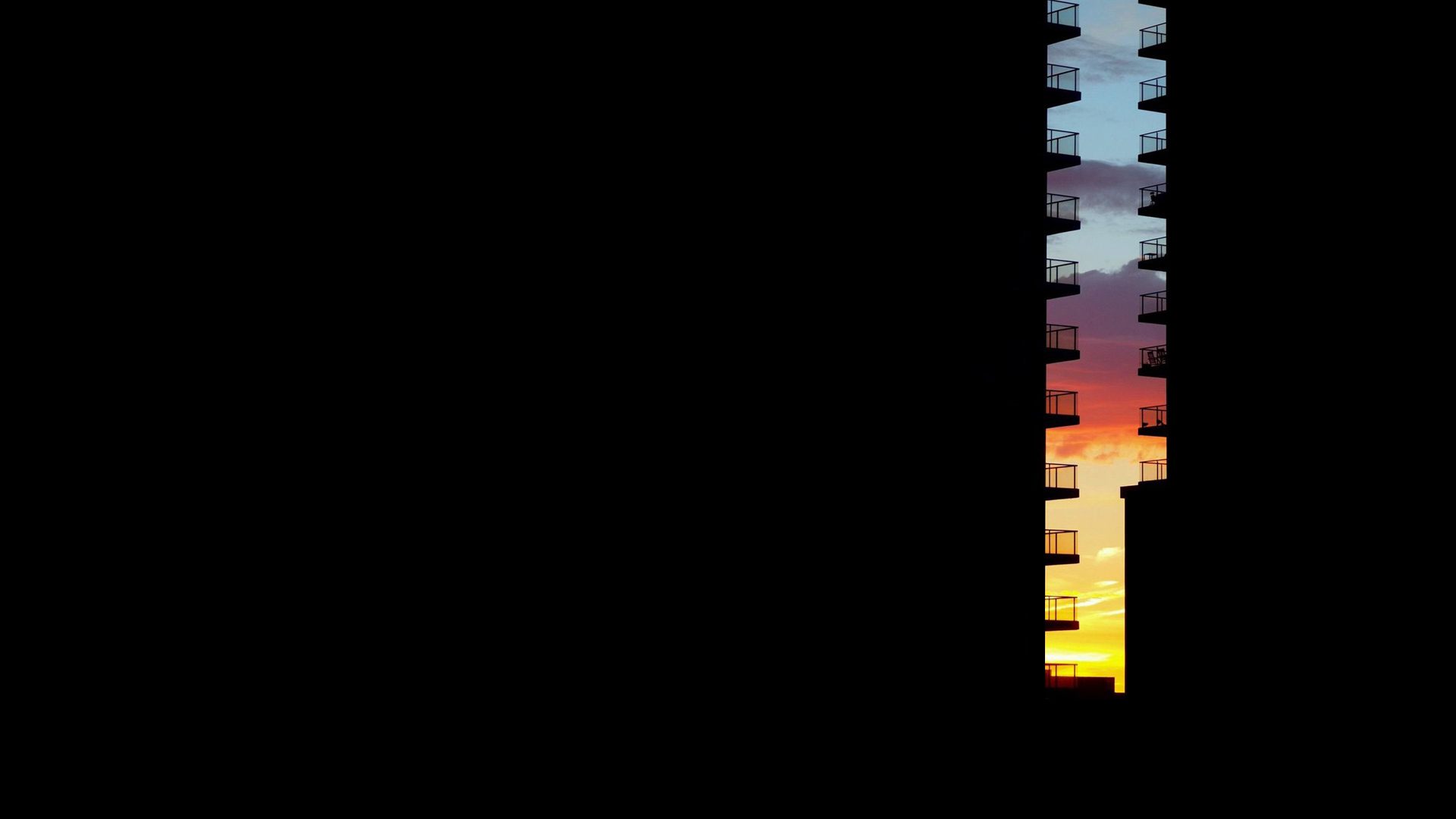 趣味 高楼间隙 夕阳