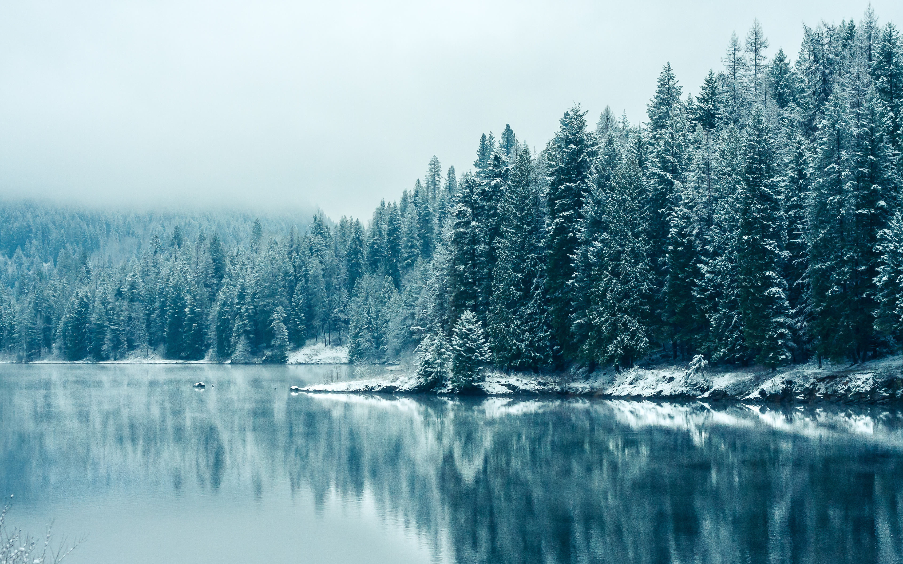 冰天雪地 自然风光 湖水