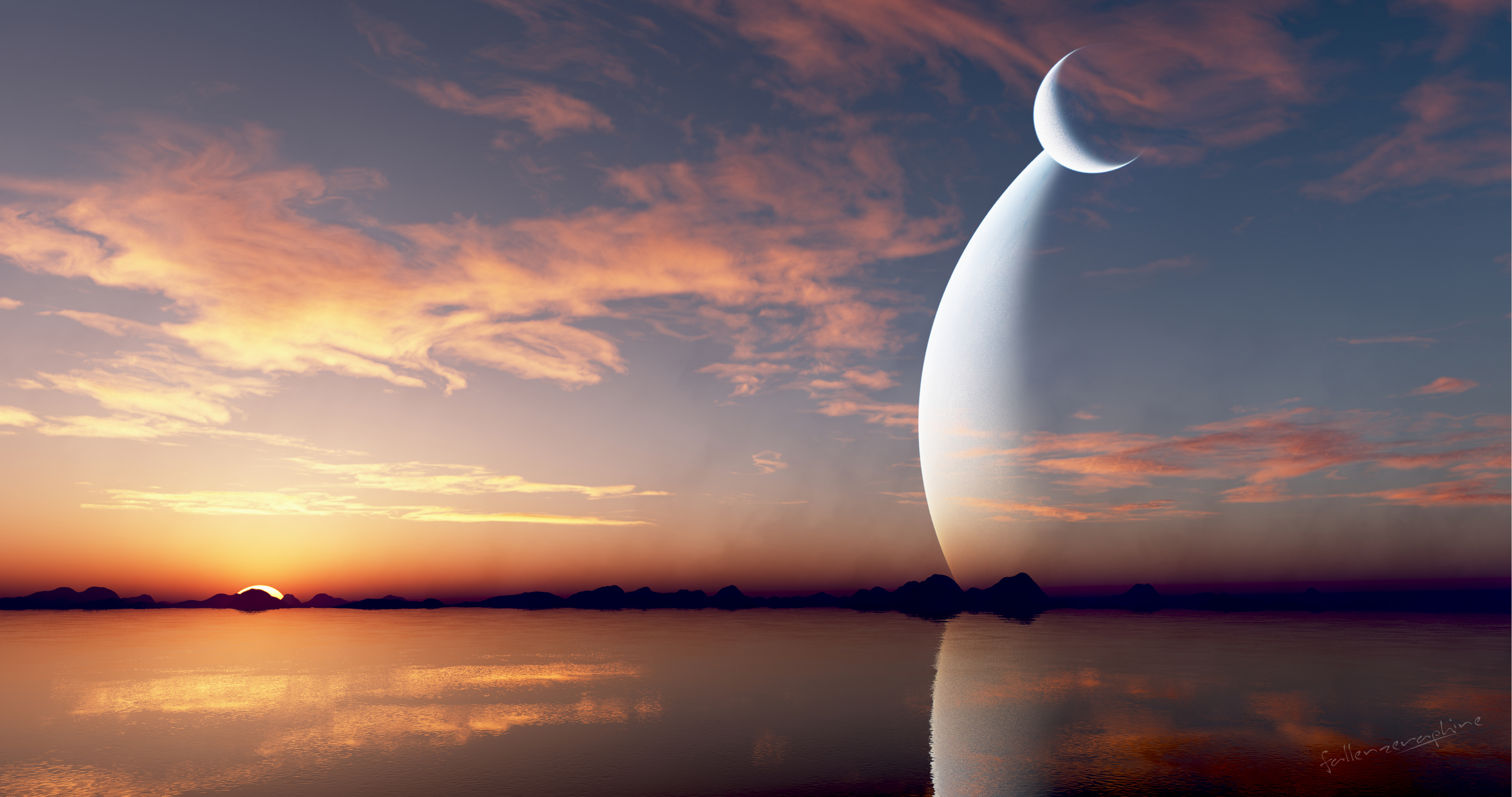 大海 月光 梦幻