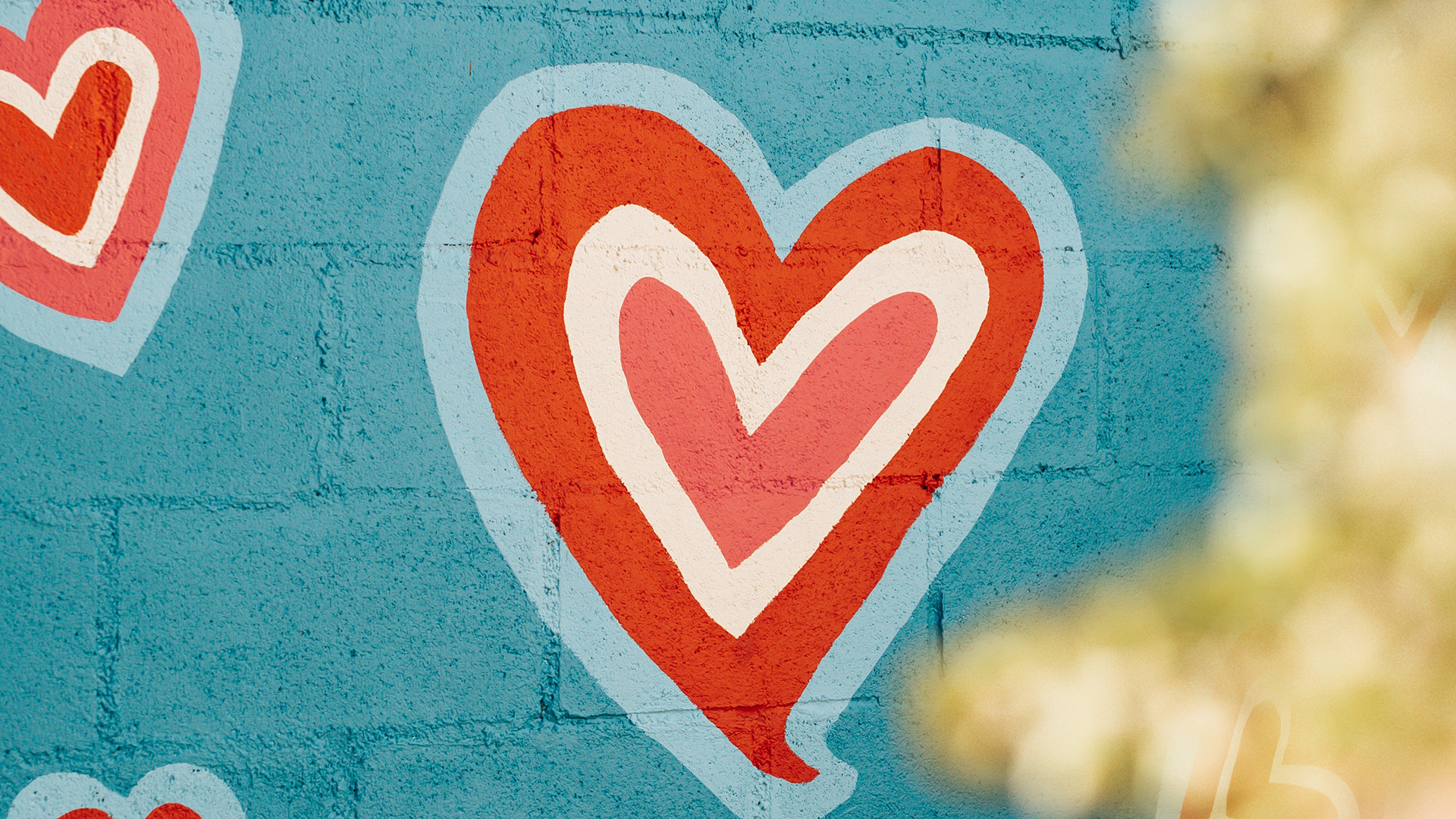 爱情 心 涂鸦墙