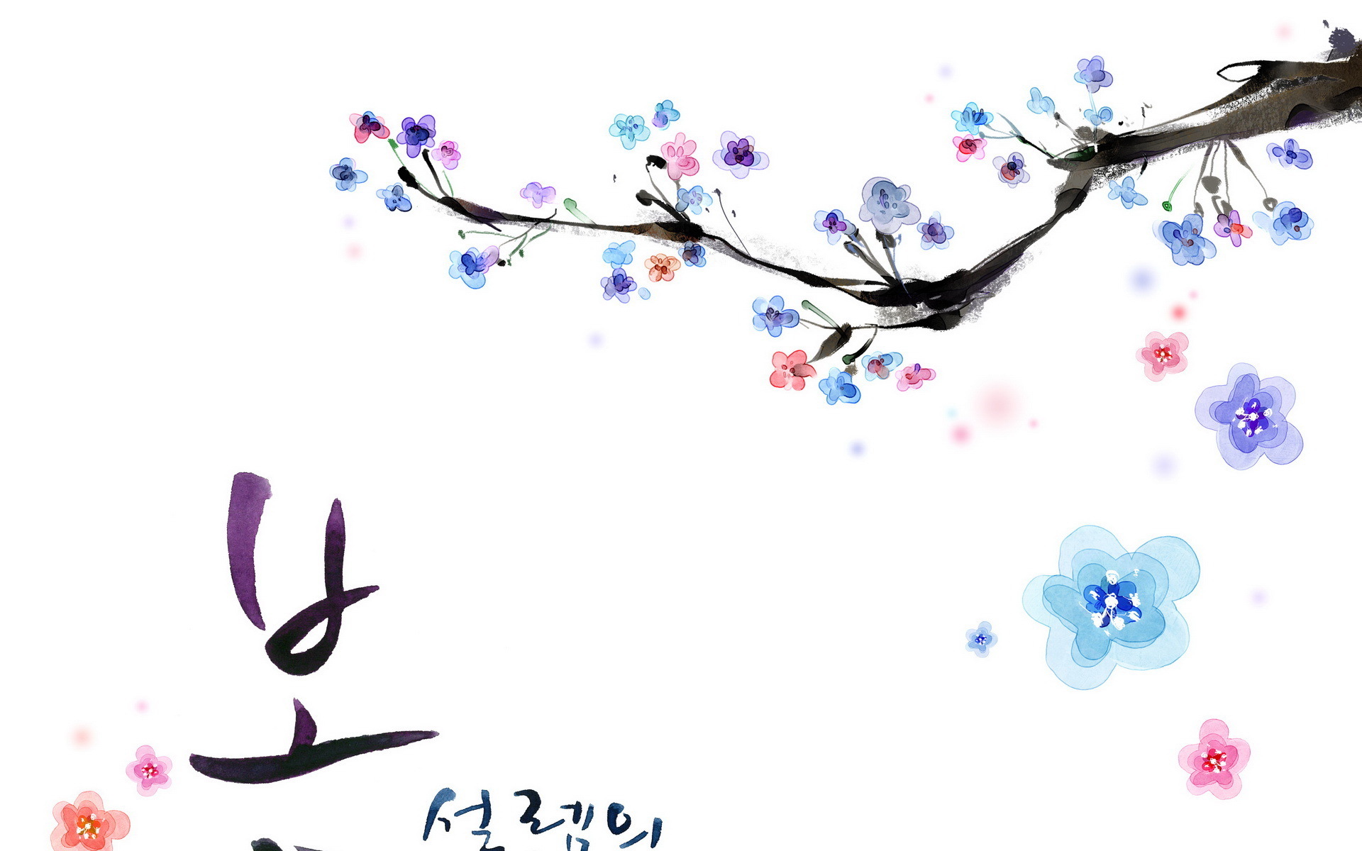 小清新  浪漫   简约  花卉   宽屏